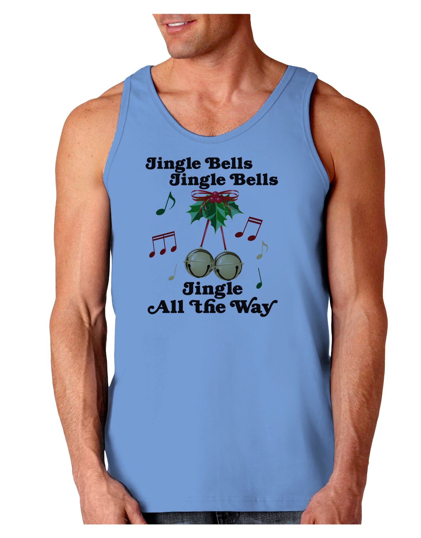 Jingle Bells All the way Loose Tank Top-Loose Tank Top-TooLoud-CarolinaBlue-Small-Davson Sales
