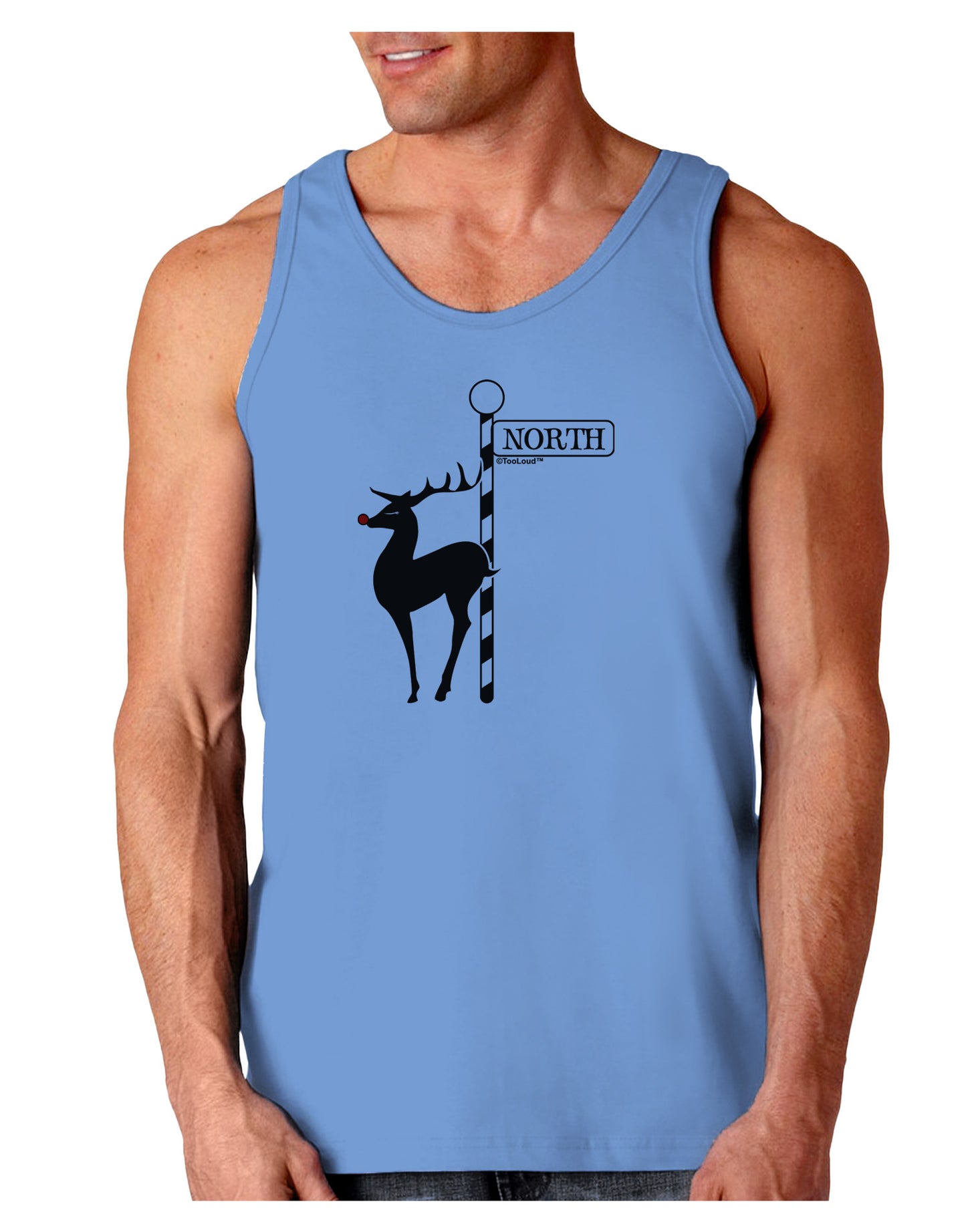 Rudolf the Ratchet Reindeer Loose Tank Top-Loose Tank Top-TooLoud-CarolinaBlue-Small-Davson Sales