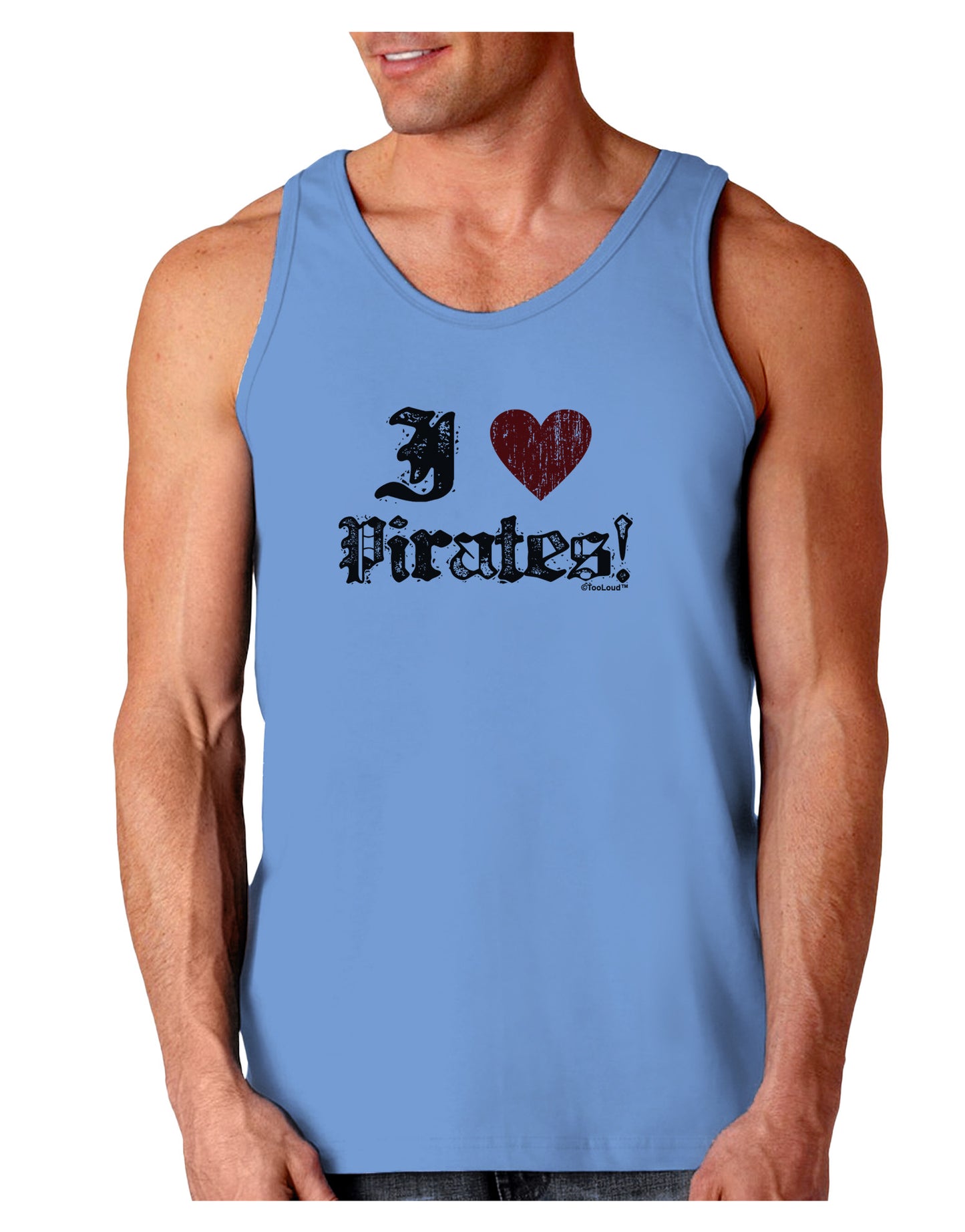 I Heart Pirates Loose Tank Top-Loose Tank Top-TooLoud-CarolinaBlue-Small-Davson Sales