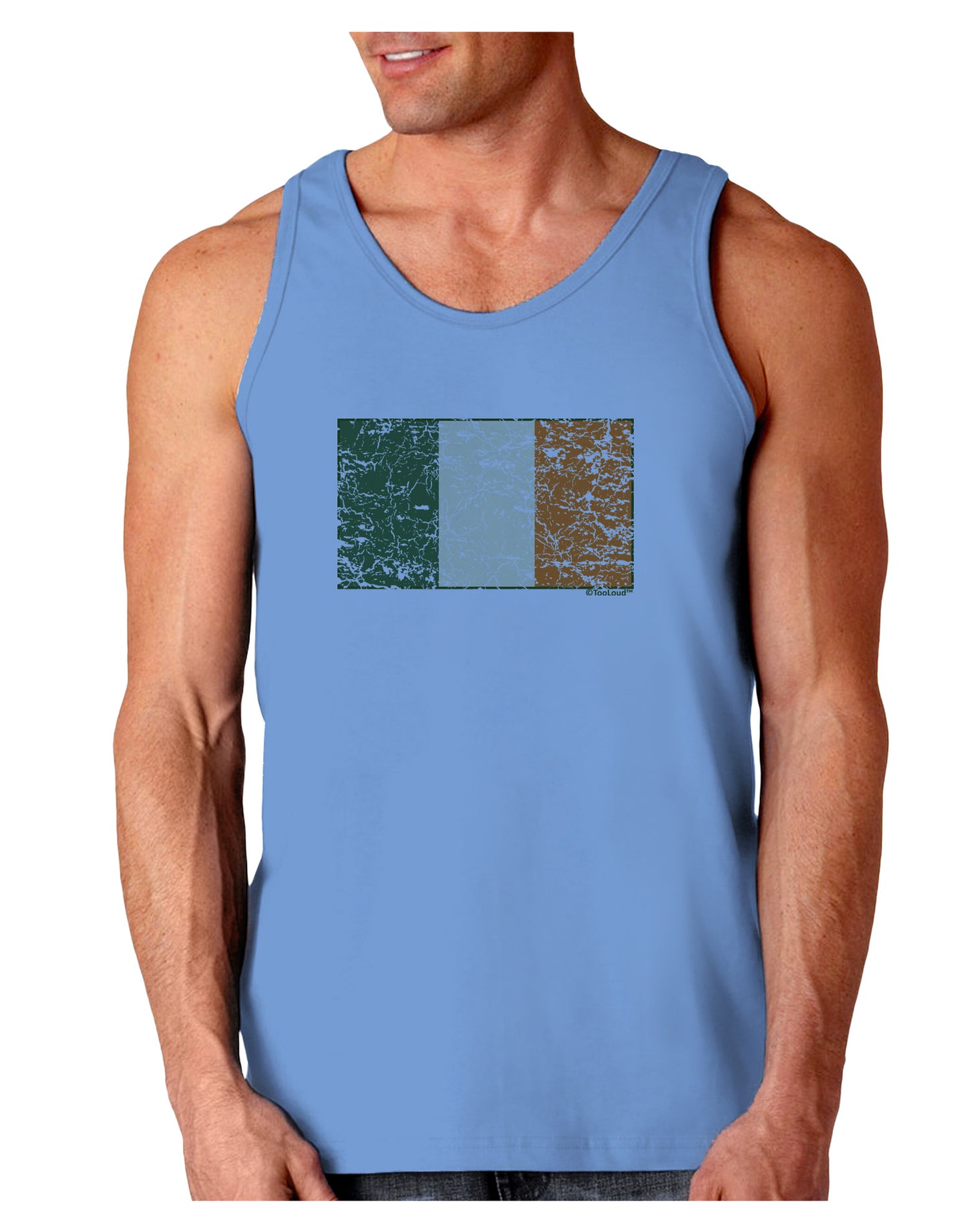 Distressed Irish Flag - Flag of Ireland Loose Tank Top-Loose Tank Top-TooLoud-CarolinaBlue-Small-Davson Sales