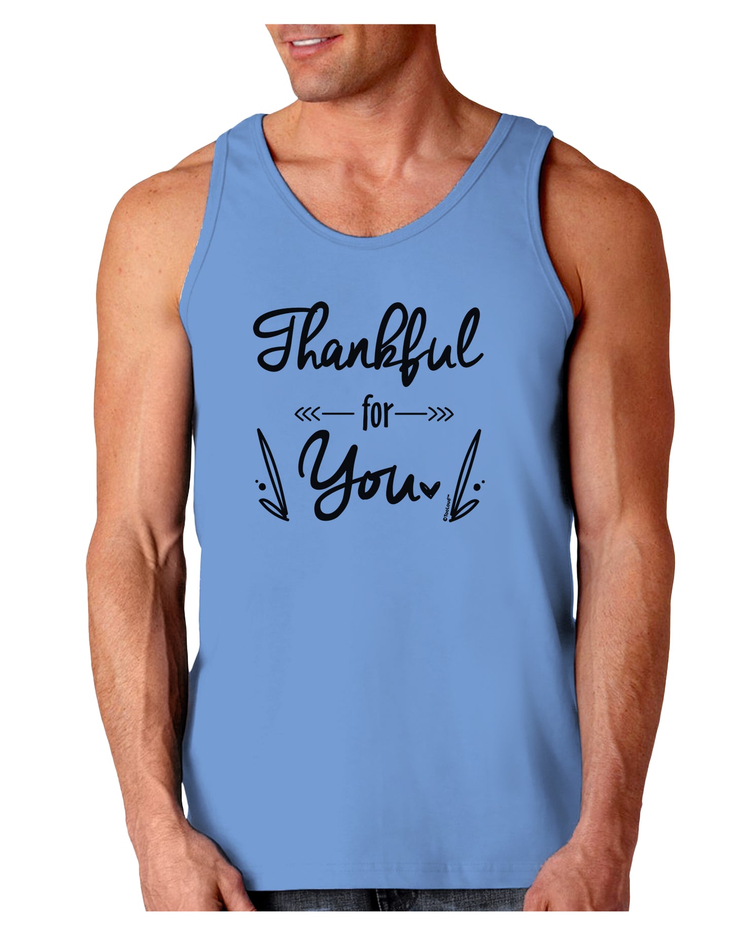 Thankful for you Loose Tank Top-Mens-LooseTanktops-TooLoud-CarolinaBlue-Small-Davson Sales