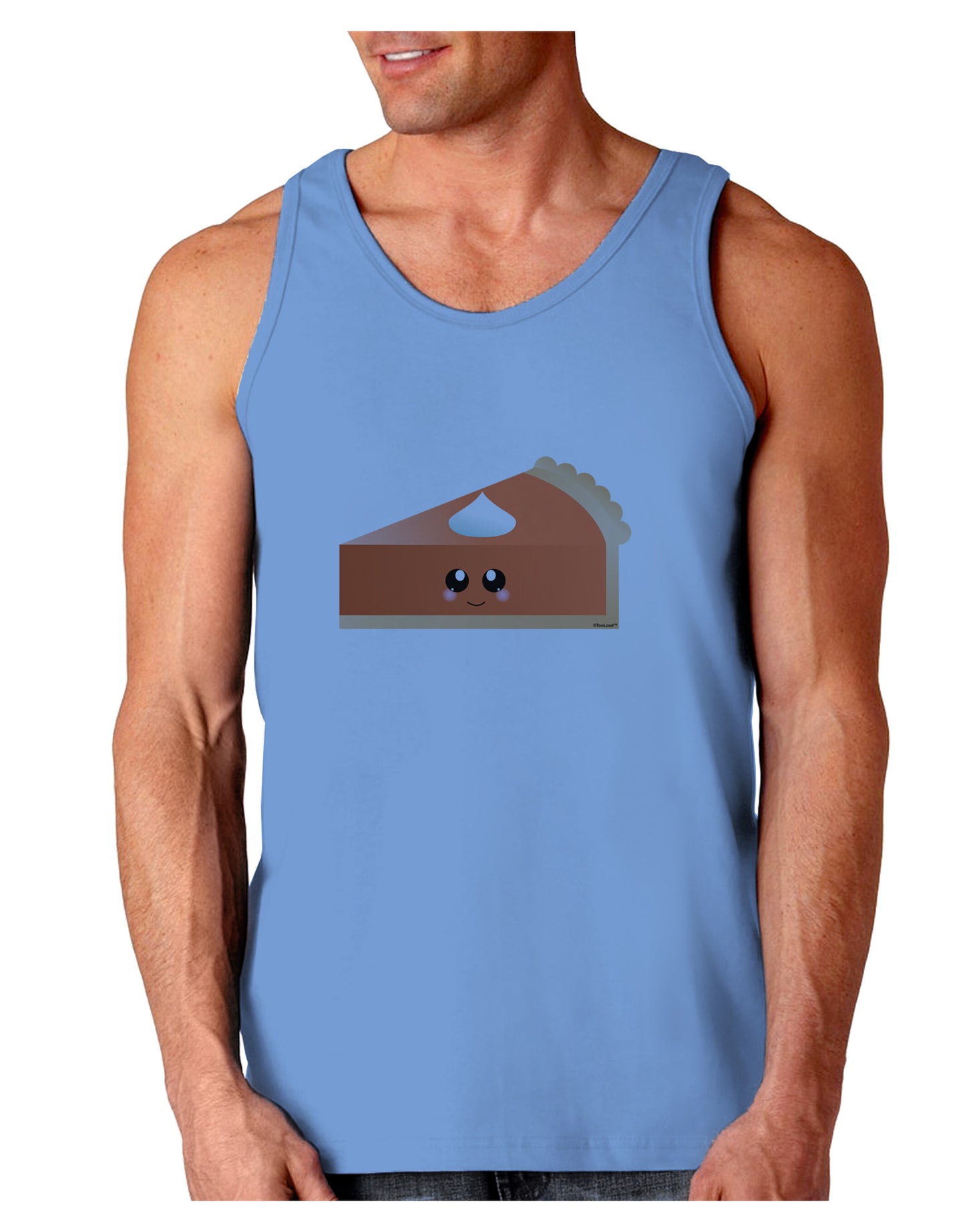 Cute Pumpkin Pie Thanksgiving Loose Tank Top-Loose Tank Top-TooLoud-CarolinaBlue-Small-Davson Sales
