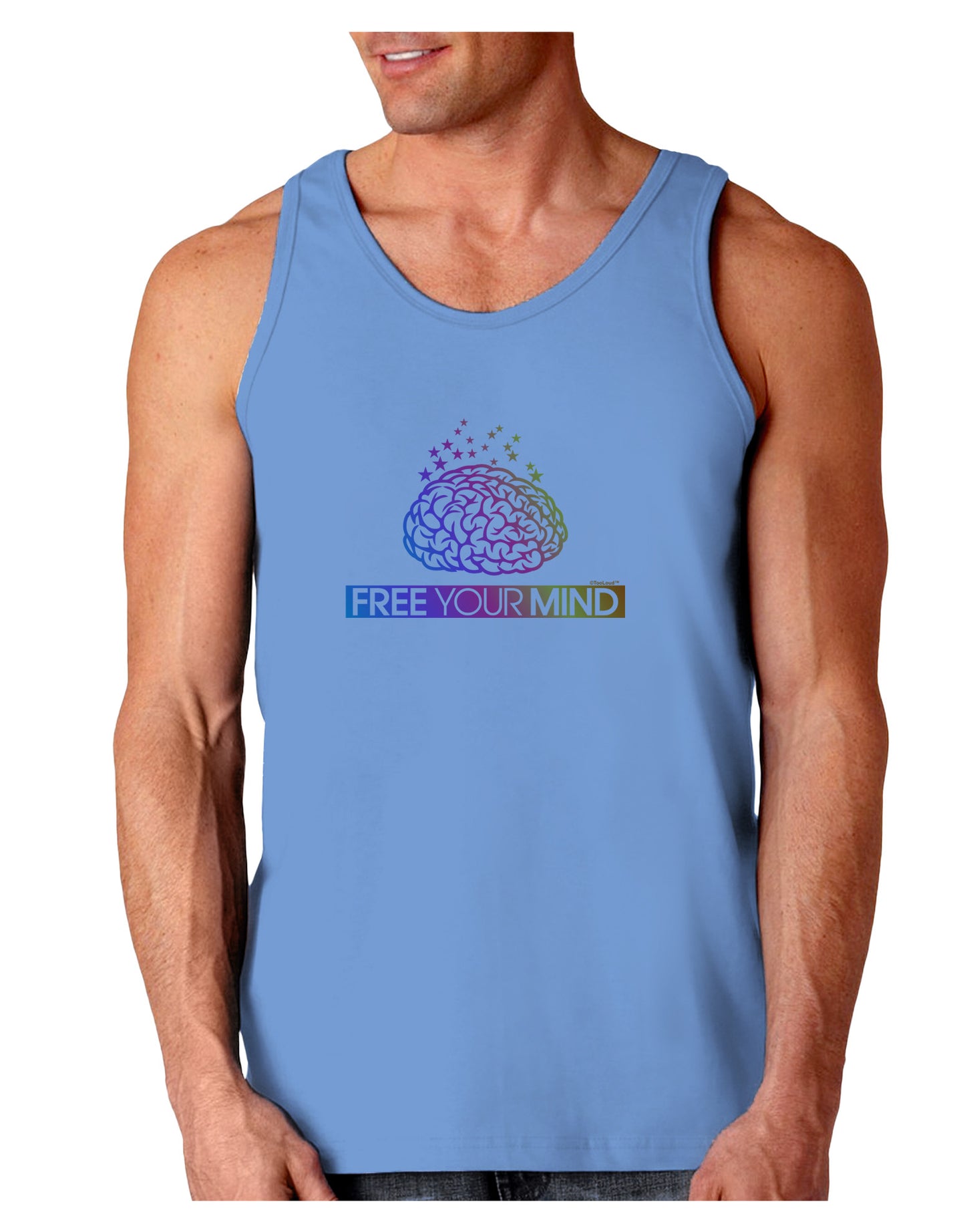 Free Your Mind Loose Tank Top-Loose Tank Top-TooLoud-CarolinaBlue-Small-Davson Sales