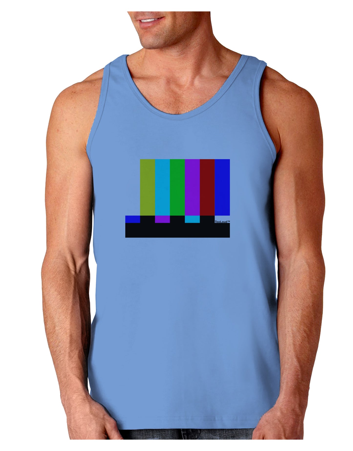 Color Bars Test Signal Loose Tank Top-Loose Tank Top-TooLoud-CarolinaBlue-Small-Davson Sales