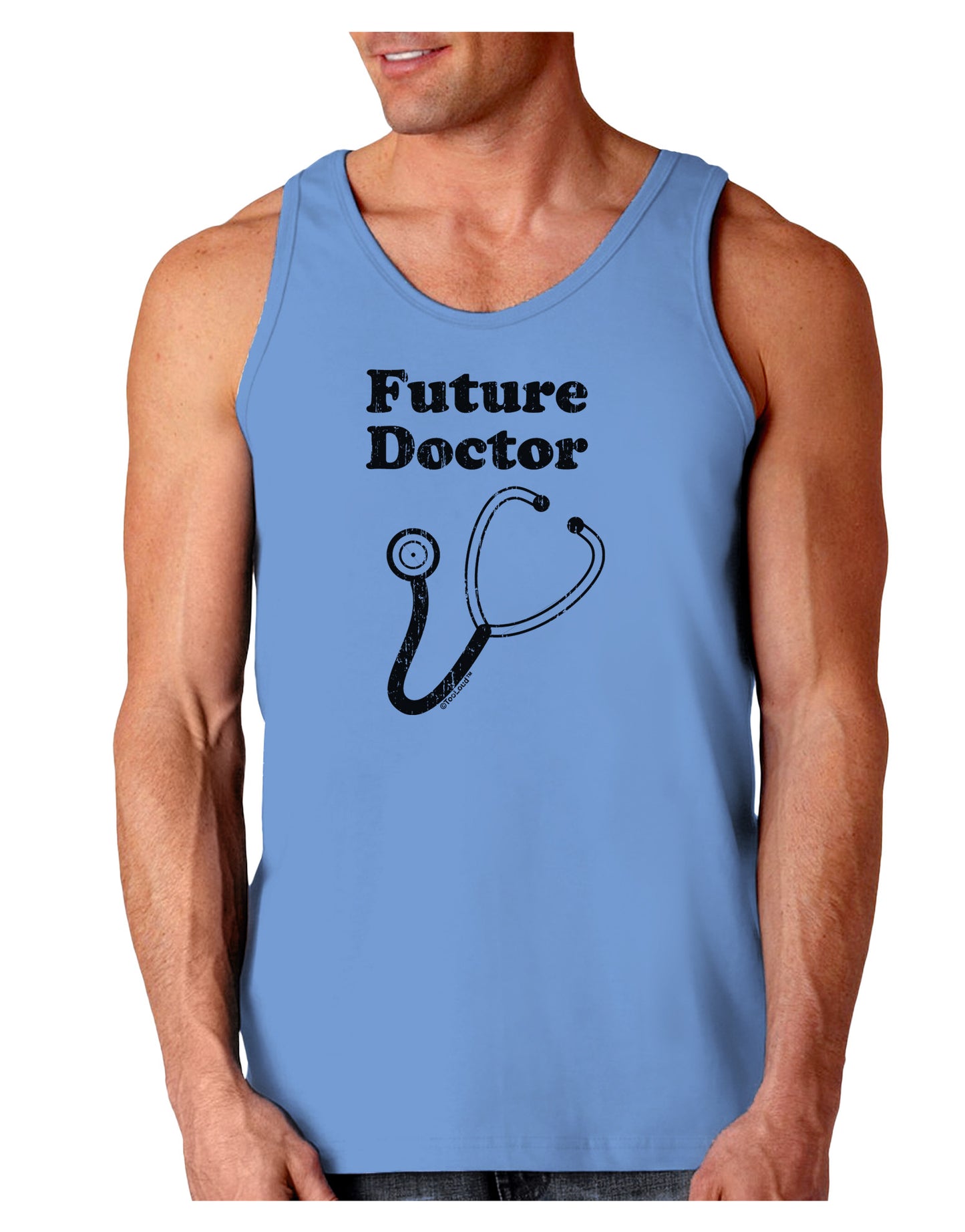 Future Doctor Distressed Loose Tank Top-Loose Tank Top-TooLoud-CarolinaBlue-Small-Davson Sales