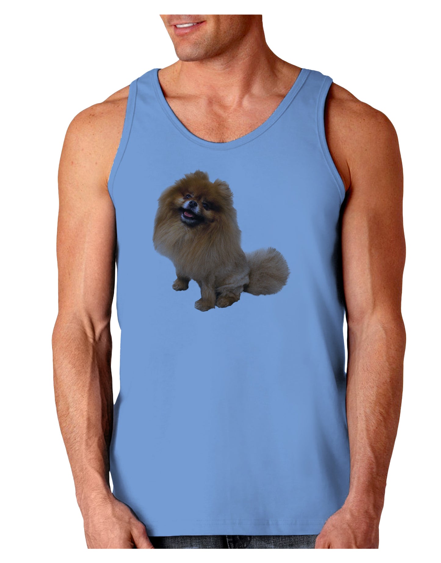 Pomeranian Sitting All Cute-Like Loose Tank Top-Loose Tank Top-TooLoud-CarolinaBlue-Small-Davson Sales