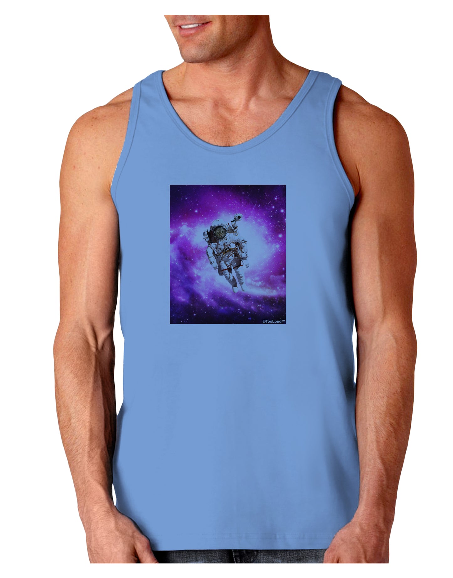 Astronaut Cat Loose Tank Top-Loose Tank Top-TooLoud-CarolinaBlue-Small-Davson Sales