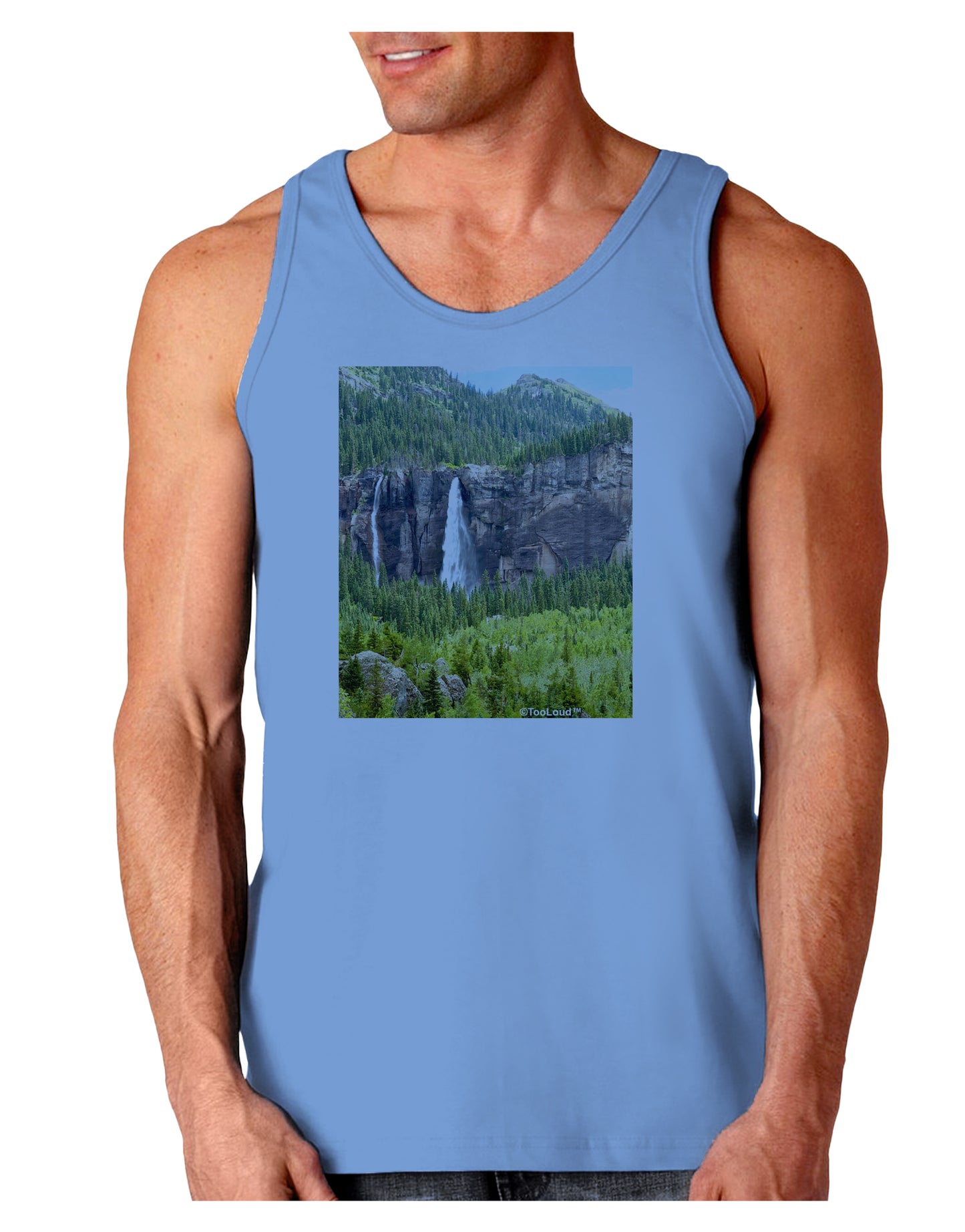 Beautiful Cliffs Nature Loose Tank Top by-Loose Tank Top-TooLoud-CarolinaBlue-Small-Davson Sales