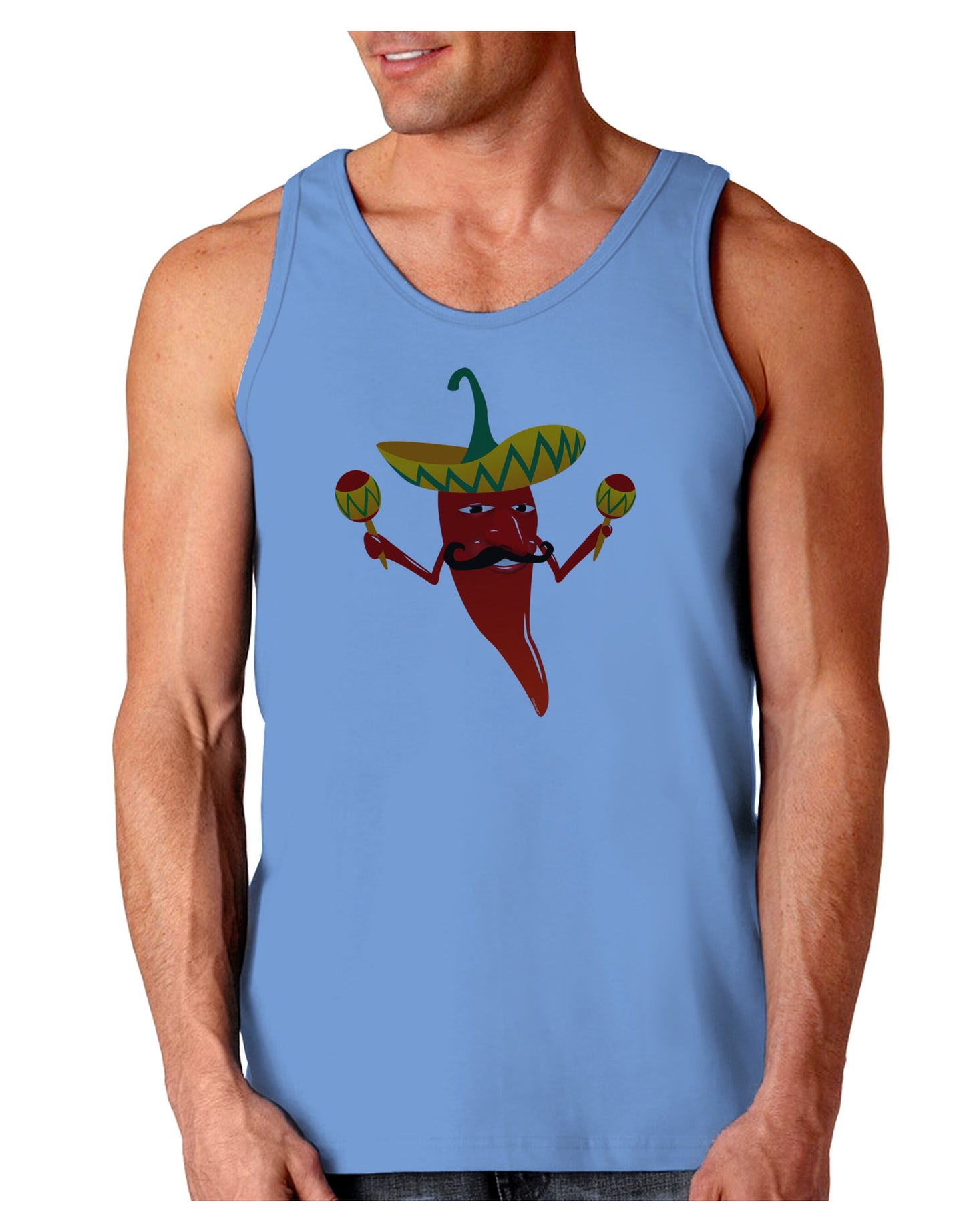 Red Hot Mexican Chili Pepper Loose Tank Top-Loose Tank Top-TooLoud-CarolinaBlue-Small-Davson Sales