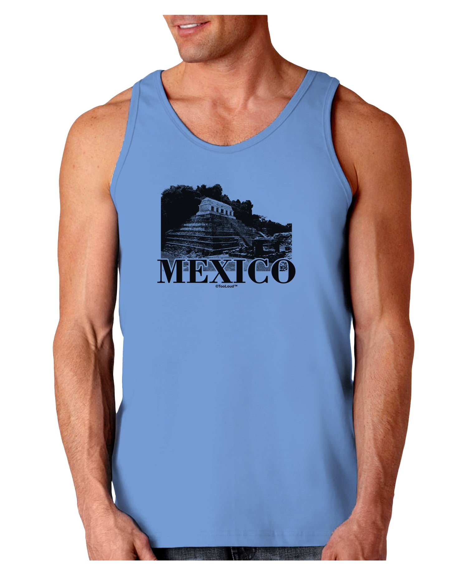 Mexico - Temple No 2 Loose Tank Top-Loose Tank Top-TooLoud-CarolinaBlue-Small-Davson Sales
