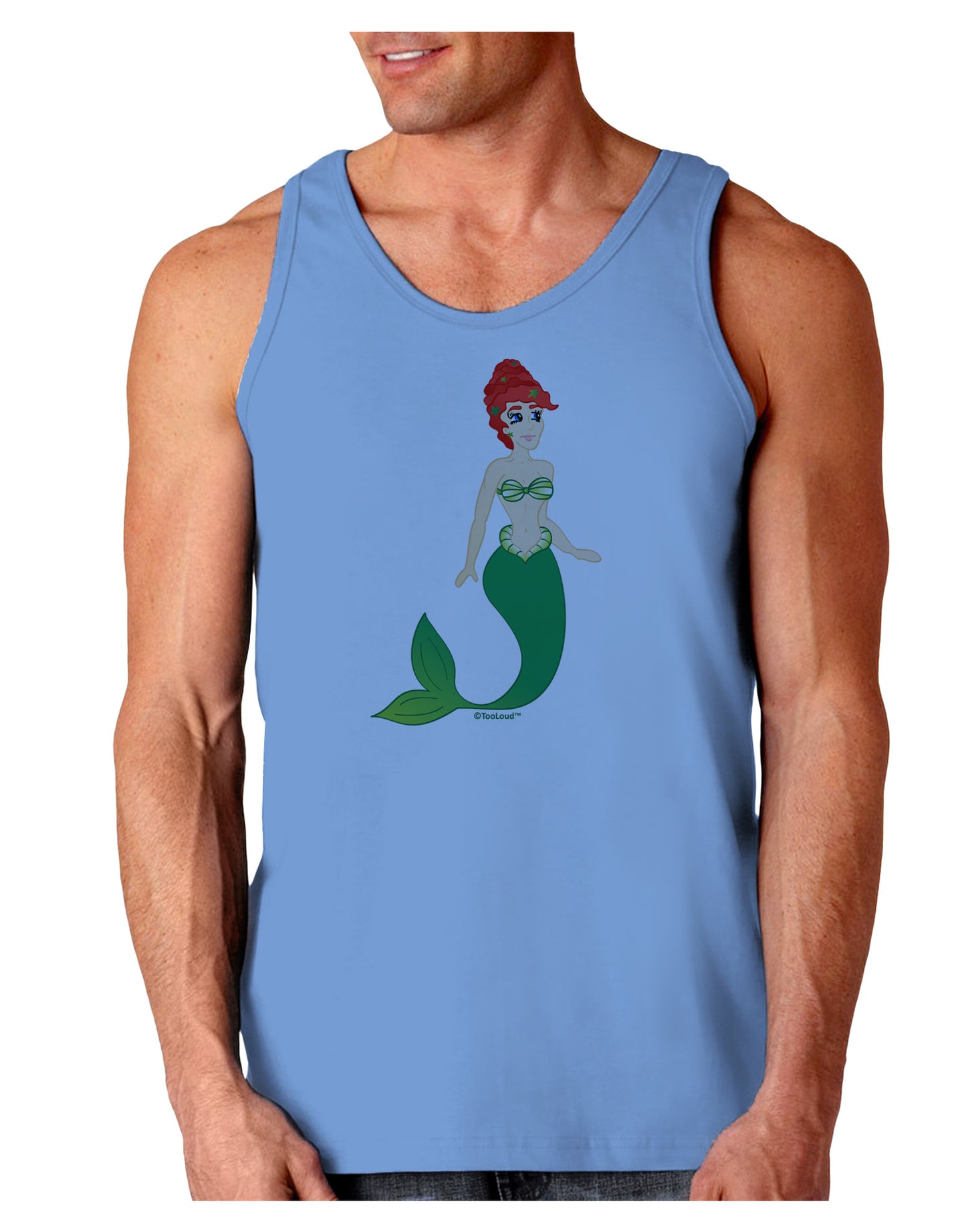 Mermaid Design - Green Loose Tank Top-Loose Tank Top-TooLoud-CarolinaBlue-Small-Davson Sales