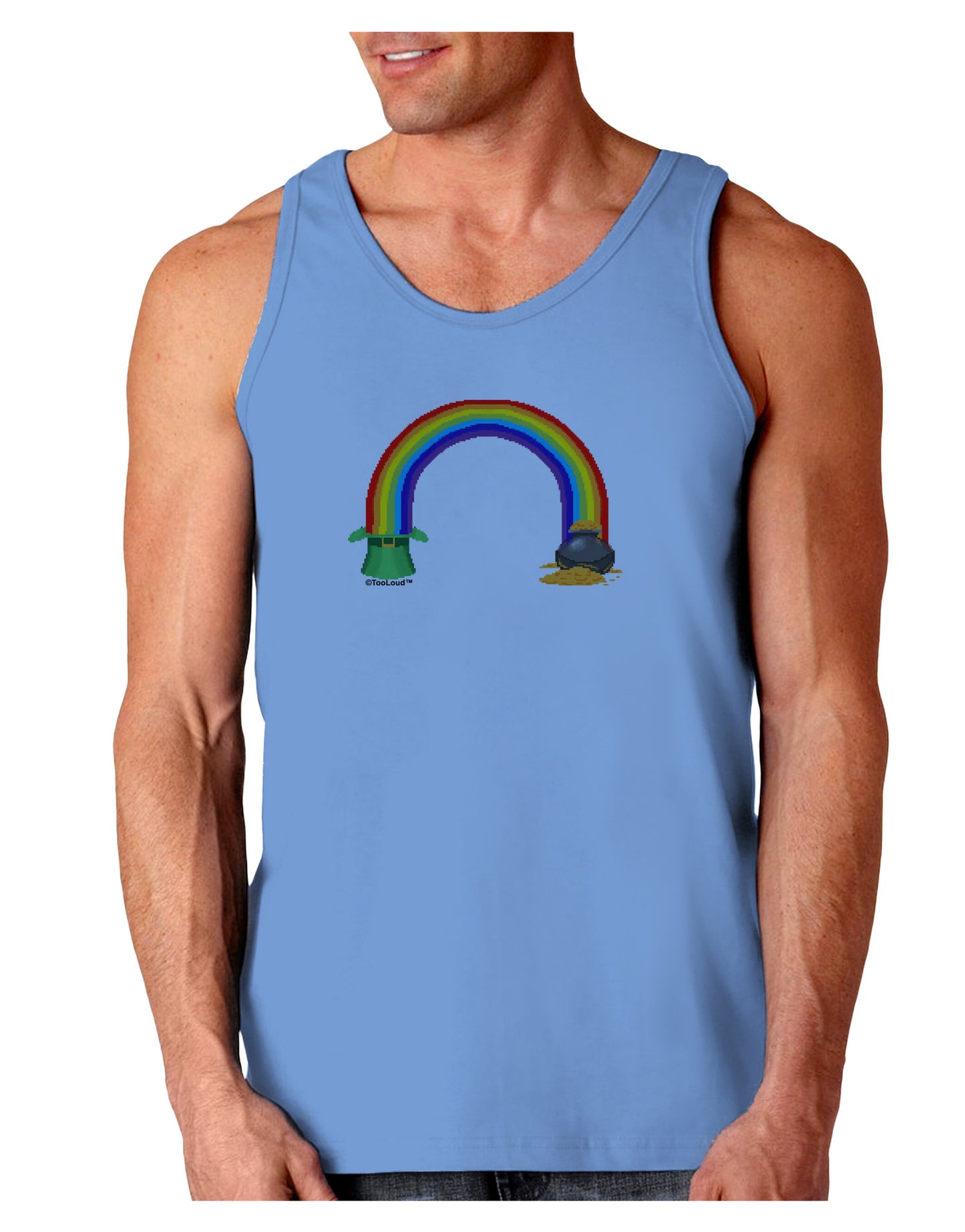 Pixel Pot of Gold Loose Tank Top-Loose Tank Top-TooLoud-CarolinaBlue-Small-Davson Sales