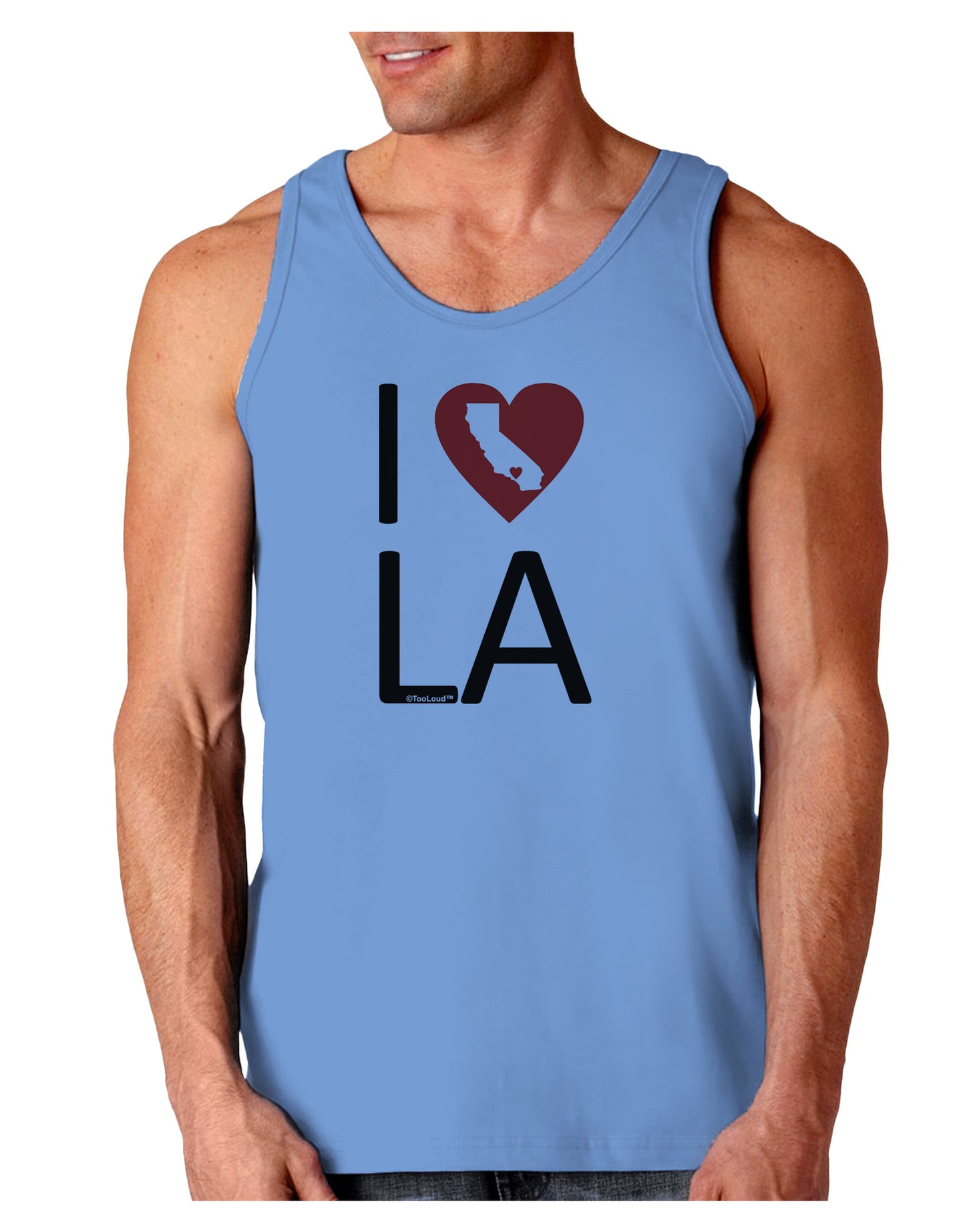I Heart Los Angeles Loose Tank Top-Loose Tank Top-TooLoud-CarolinaBlue-Small-Davson Sales