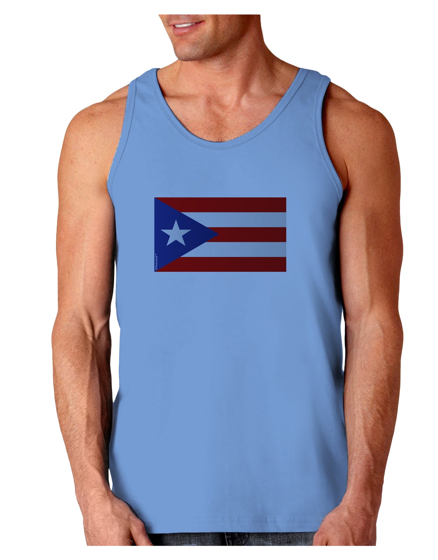 Puerto Rico Flag Loose Tank Top-Loose Tank Top-TooLoud-CarolinaBlue-Small-Davson Sales