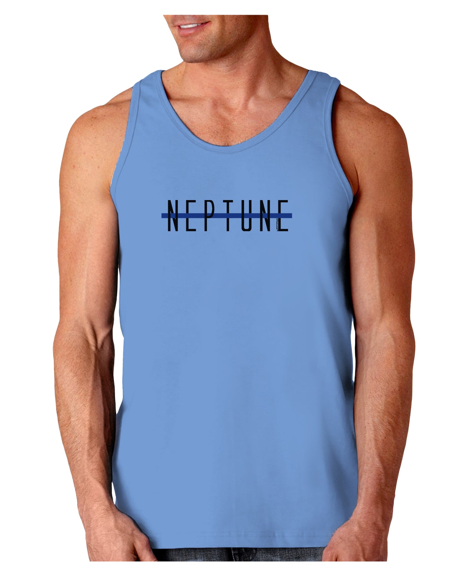Planet Neptune Text Only Loose Tank Top-Loose Tank Top-TooLoud-CarolinaBlue-Small-Davson Sales