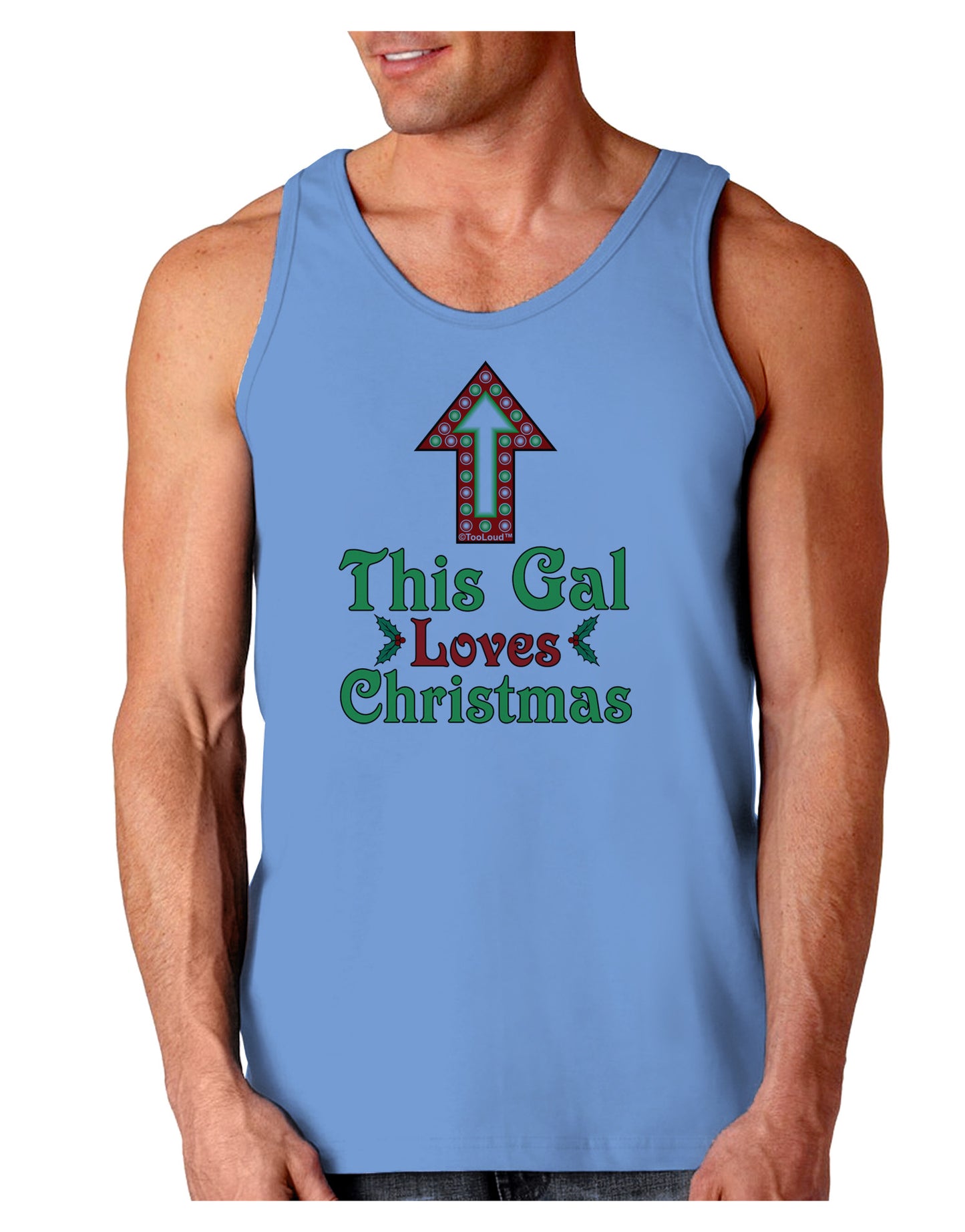 This Gal Loves Christmas Cute Loose Tank Top-Loose Tank Top-TooLoud-CarolinaBlue-Small-Davson Sales