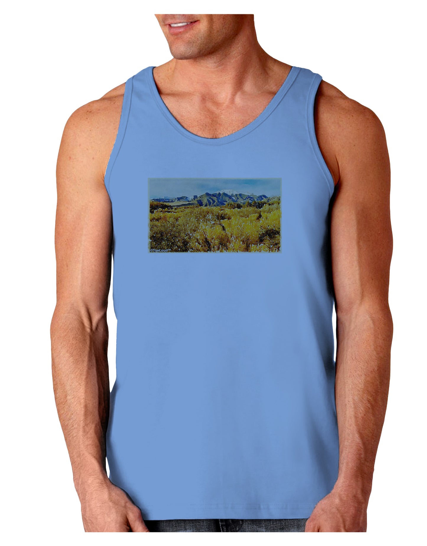 Mountain Forest Park Watercolor Loose Tank Top-Loose Tank Top-TooLoud-CarolinaBlue-Small-Davson Sales