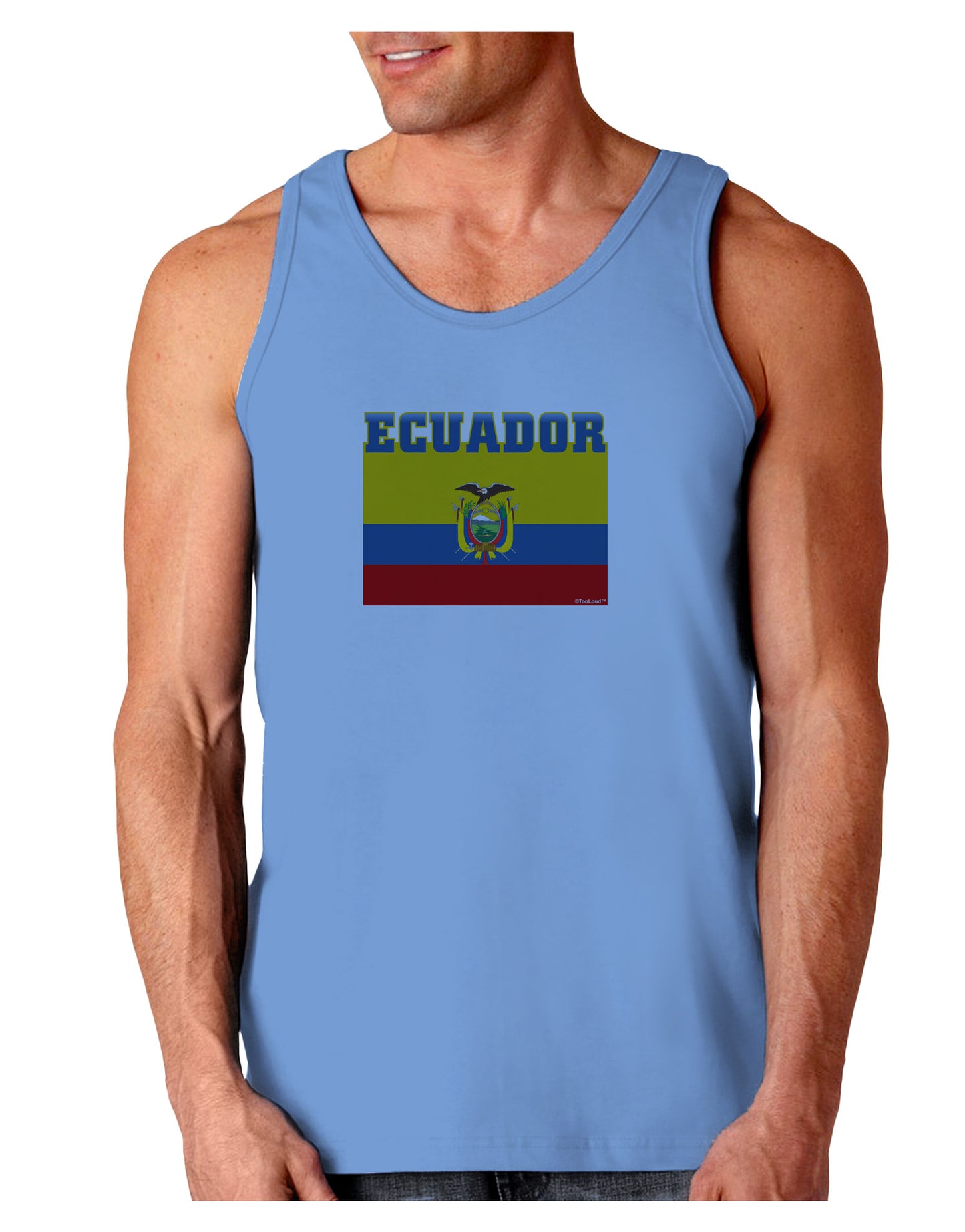 Ecuador Flag Loose Tank Top-Loose Tank Top-TooLoud-CarolinaBlue-Small-Davson Sales