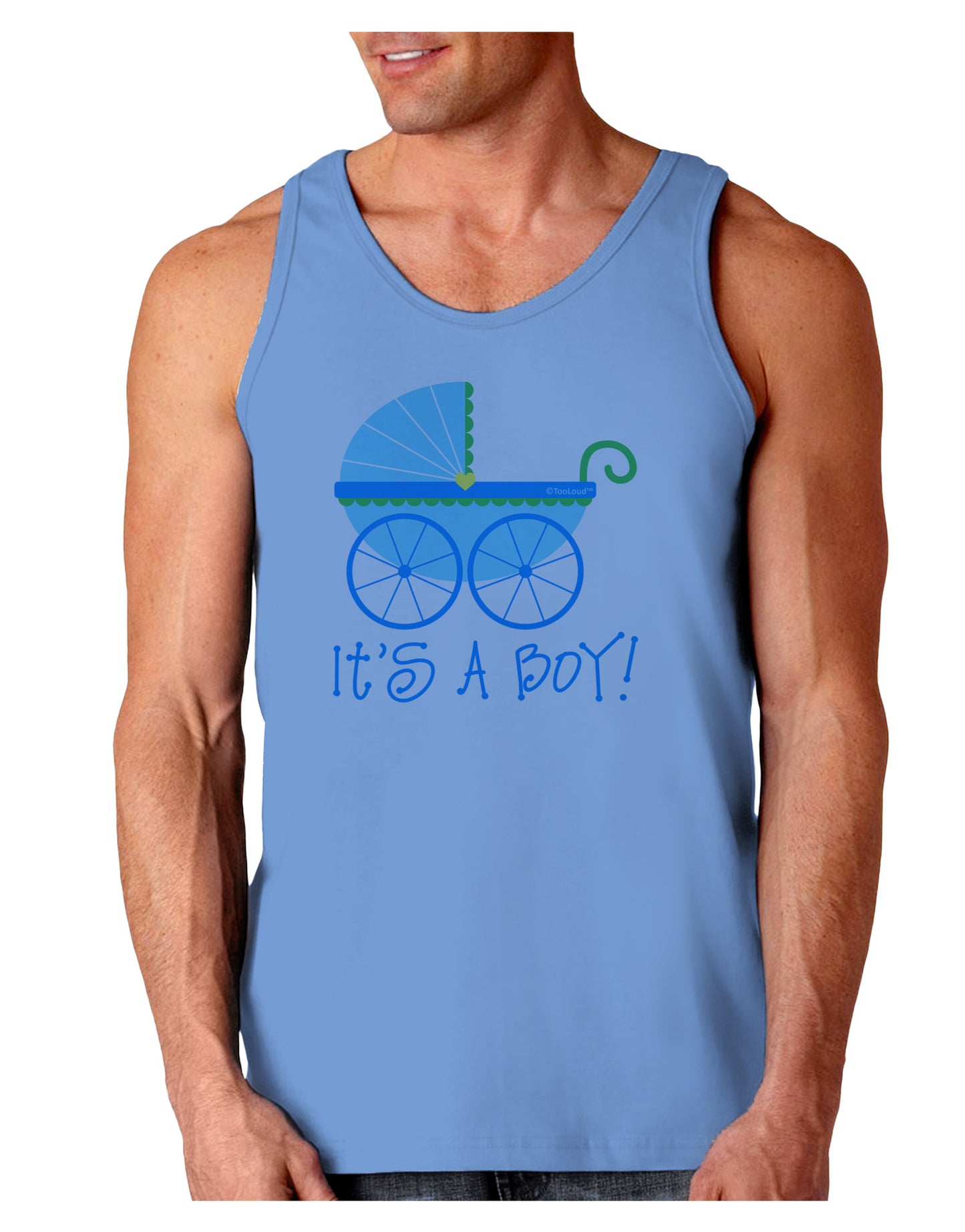 It's a Boy - Baby Boy Carriage Loose Tank Top-Loose Tank Top-TooLoud-CarolinaBlue-Small-Davson Sales