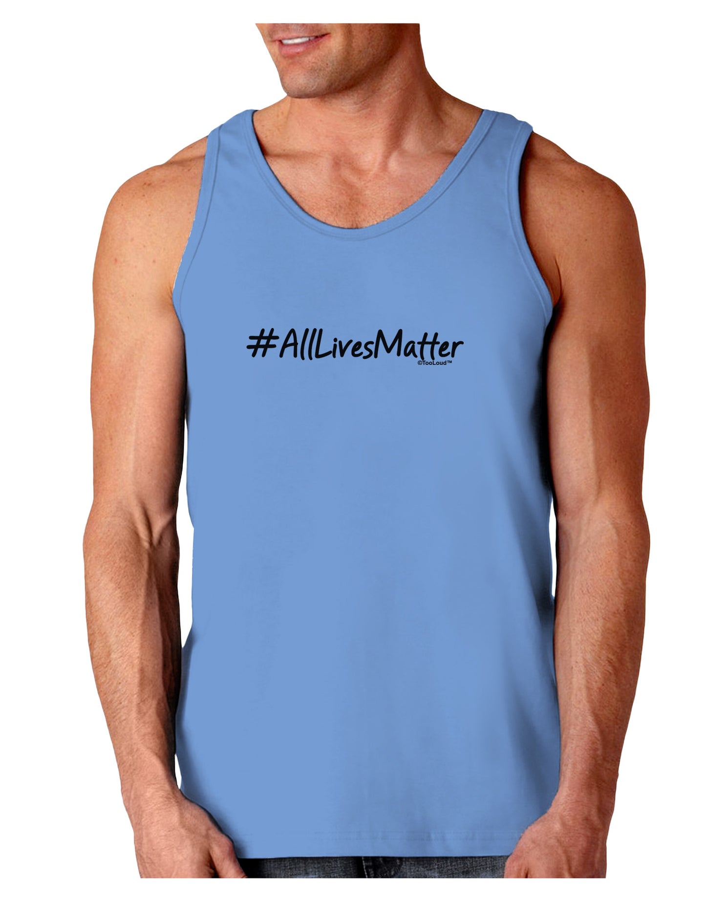 Hashtag AllLivesMatter Loose Tank Top-Loose Tank Top-TooLoud-CarolinaBlue-Small-Davson Sales