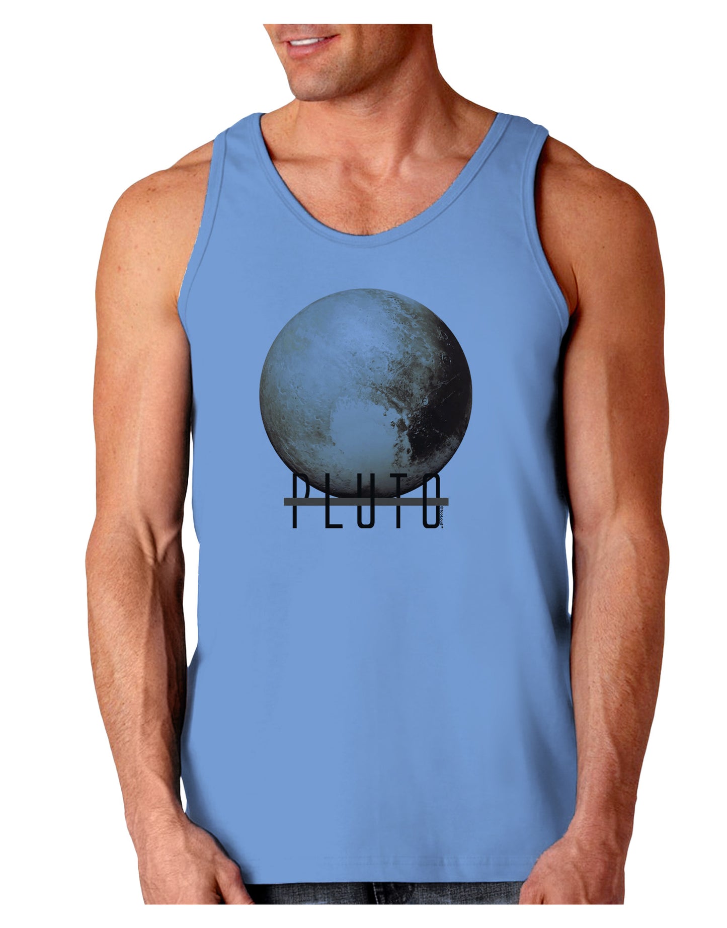 Planet Pluto Text Loose Tank Top-Loose Tank Top-TooLoud-CarolinaBlue-Small-Davson Sales