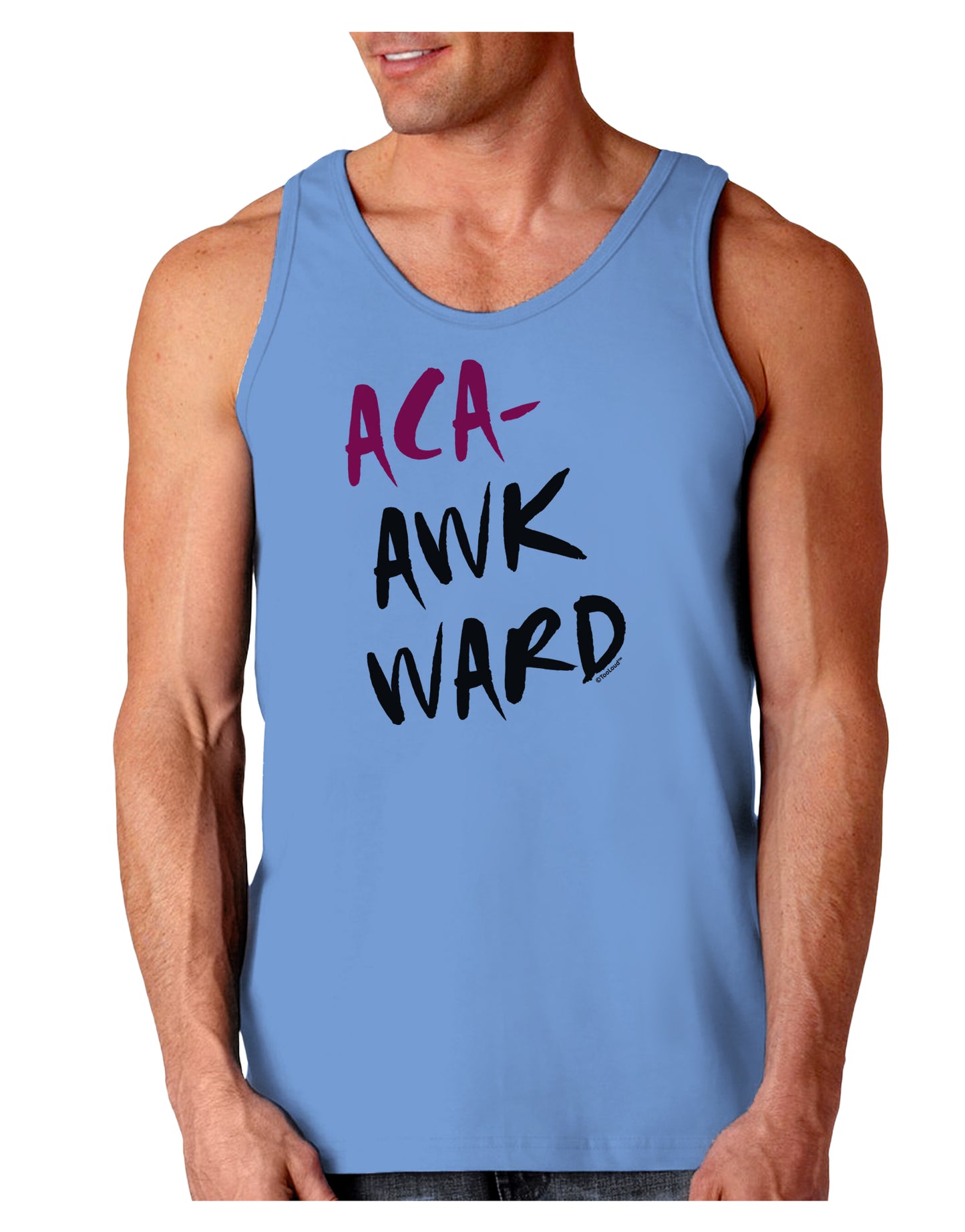 Aca-Awkward Loose Tank Top-Loose Tank Top-TooLoud-CarolinaBlue-Small-Davson Sales