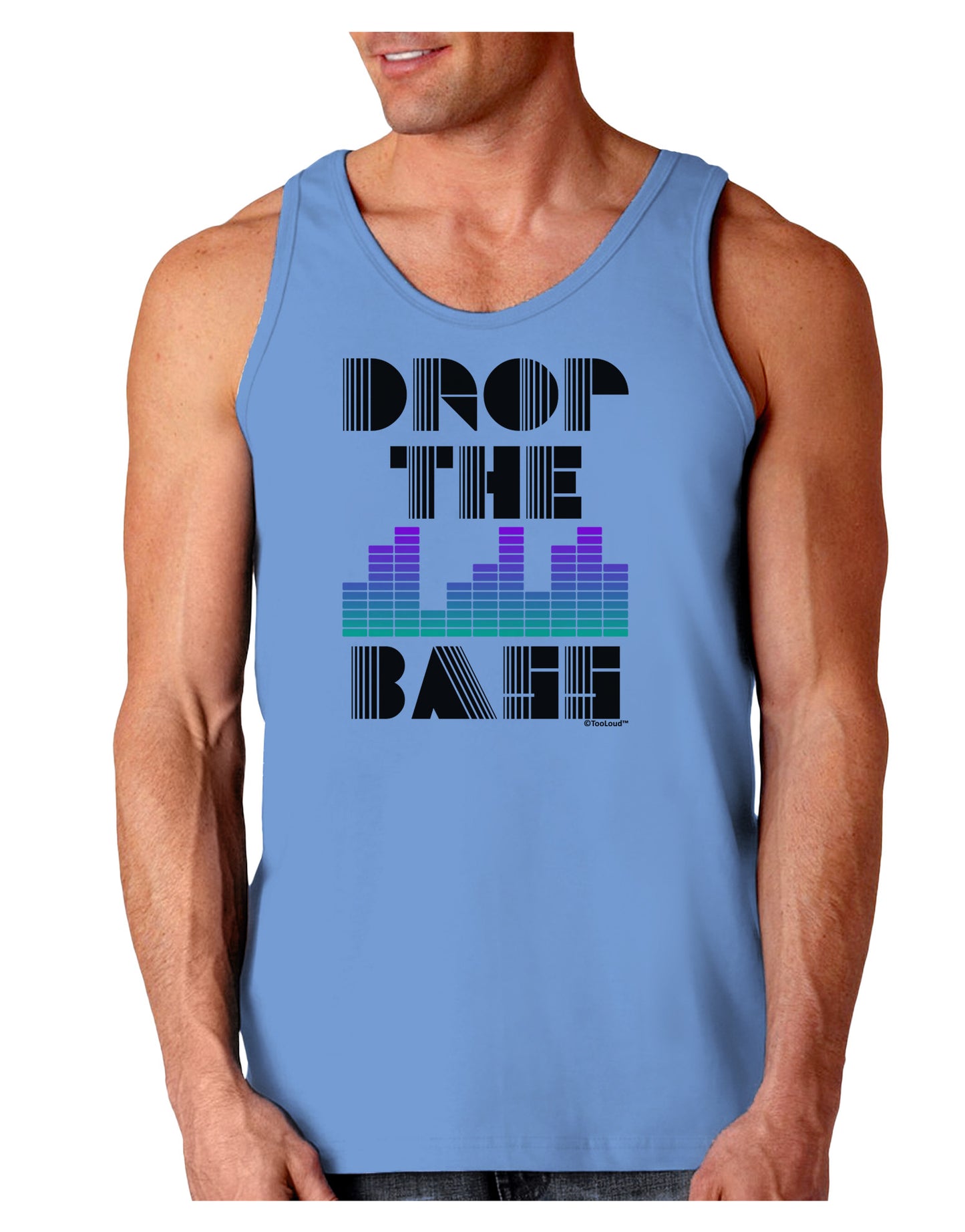 Drop the Bass Loose Tank Top-Loose Tank Top-TooLoud-CarolinaBlue-Small-Davson Sales