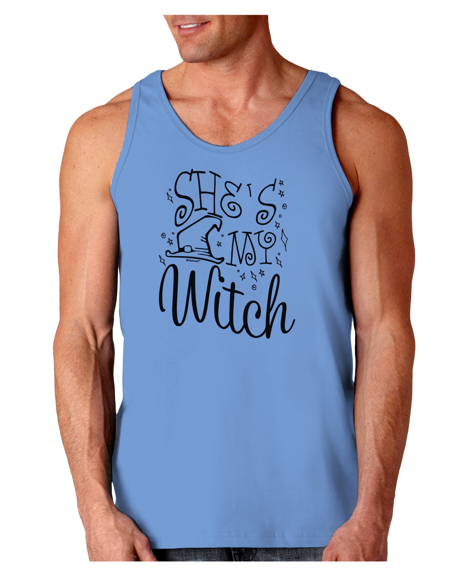 She's My Witch Loose Tank Top-Mens-LooseTanktops-TooLoud-CarolinaBlue-Small-Davson Sales