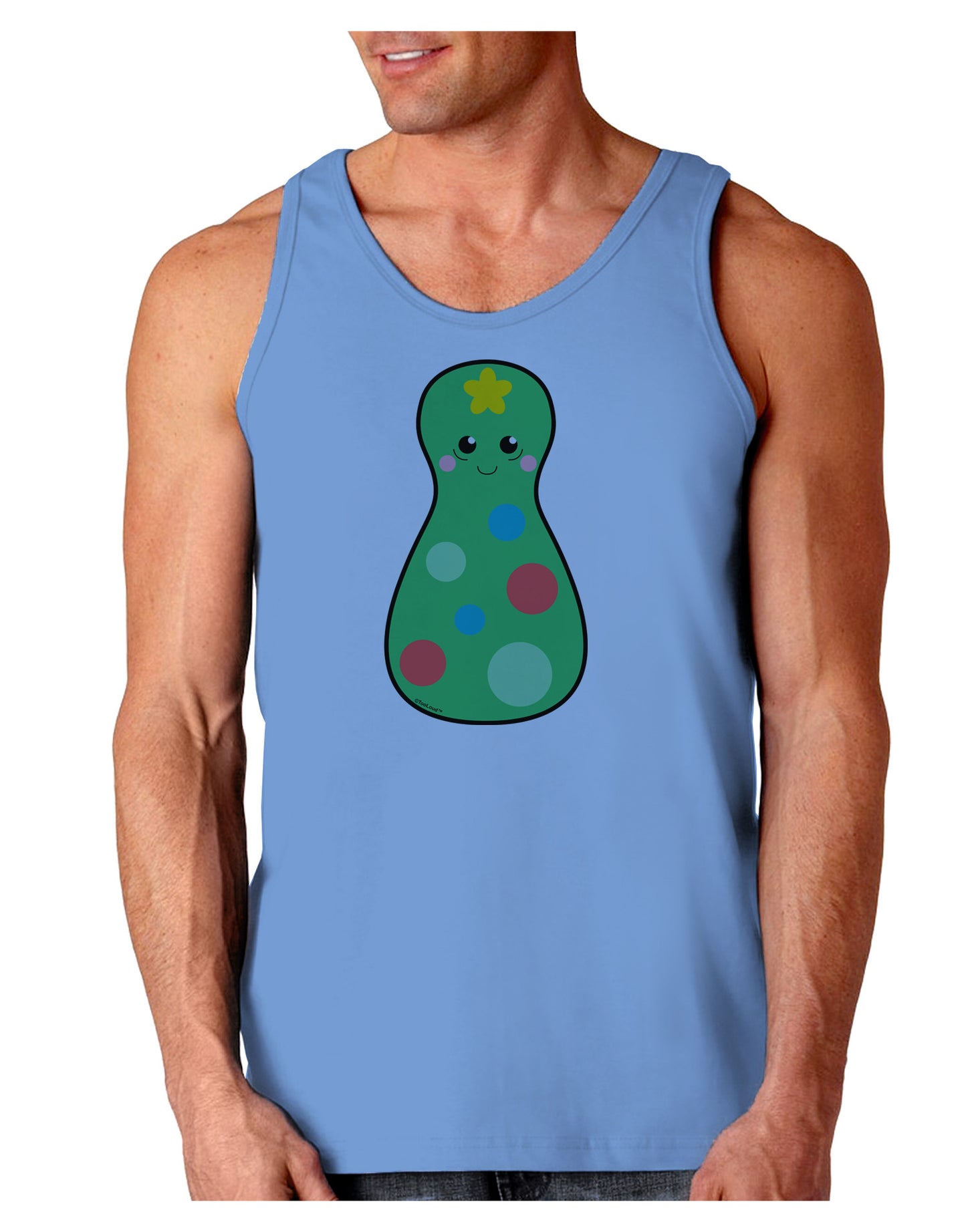 Cute Christmas Tree Matryoshka Nesting Doll Loose Tank Top-Loose Tank Top-TooLoud-CarolinaBlue-Small-Davson Sales