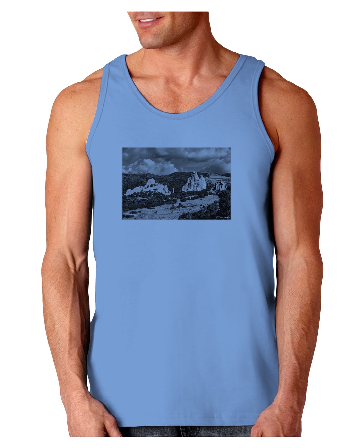 CO Mountain Forest Scene Loose Tank Top-Loose Tank Top-TooLoud-CarolinaBlue-Small-Davson Sales