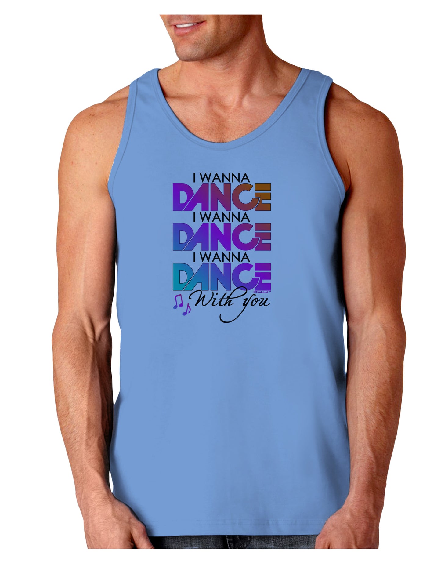 I Wanna Dance With You Loose Tank Top-Loose Tank Top-TooLoud-CarolinaBlue-Small-Davson Sales