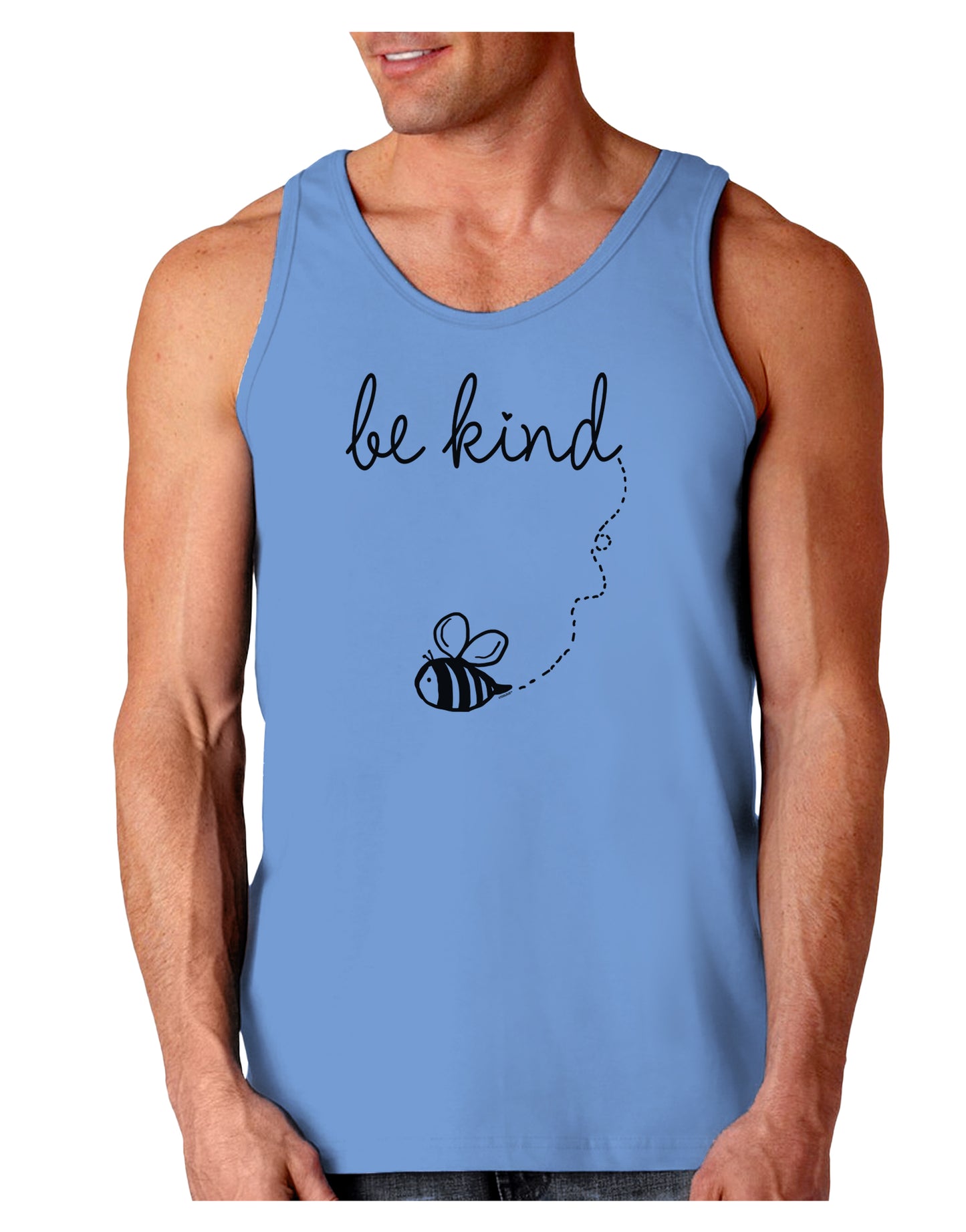 TooLoud Be Kind Loose Tank Top-Mens-LooseTanktops-TooLoud-CarolinaBlue-Small-Davson Sales