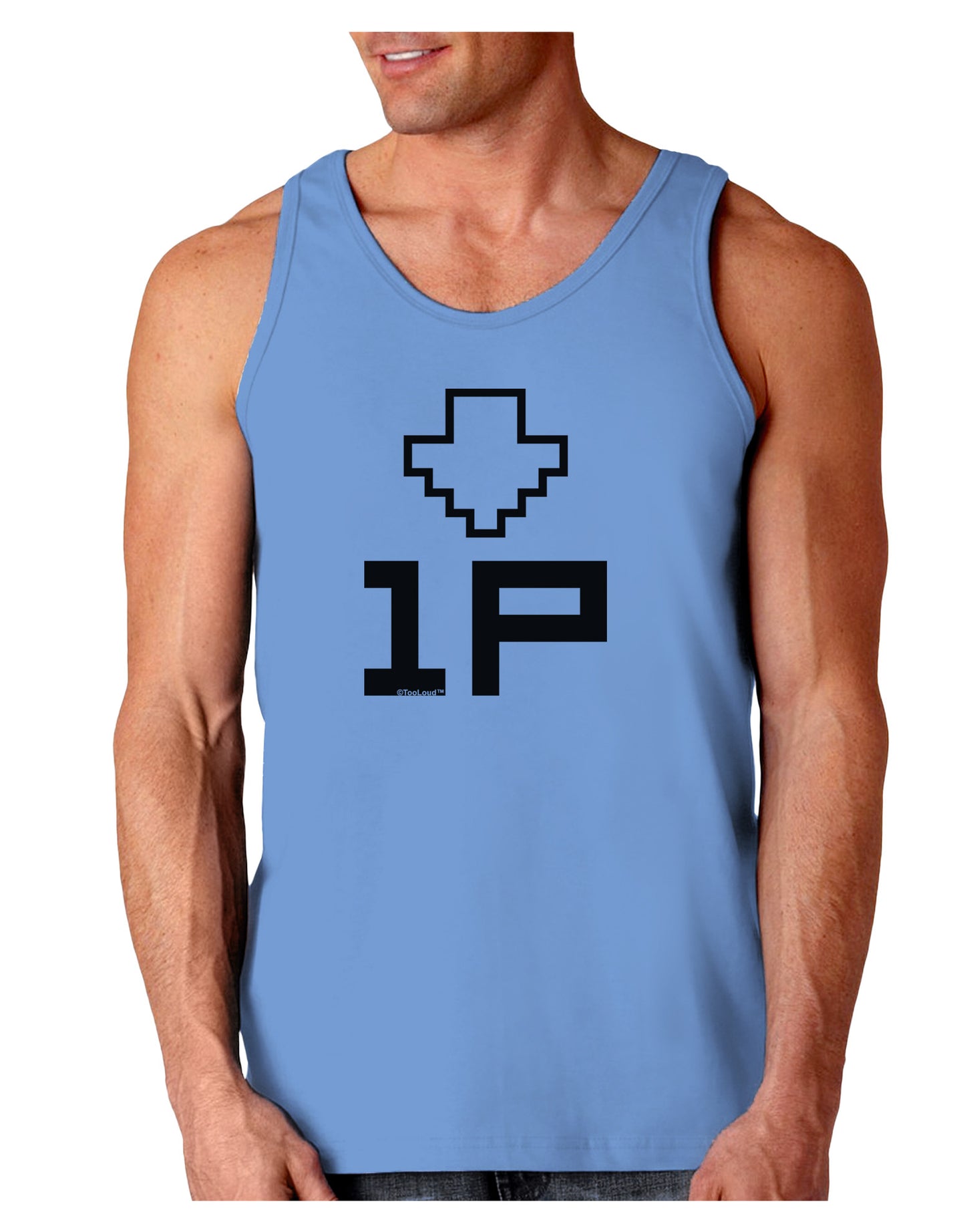 Player One Couples Design Loose Tank Top-Loose Tank Top-TooLoud-CarolinaBlue-Small-Davson Sales