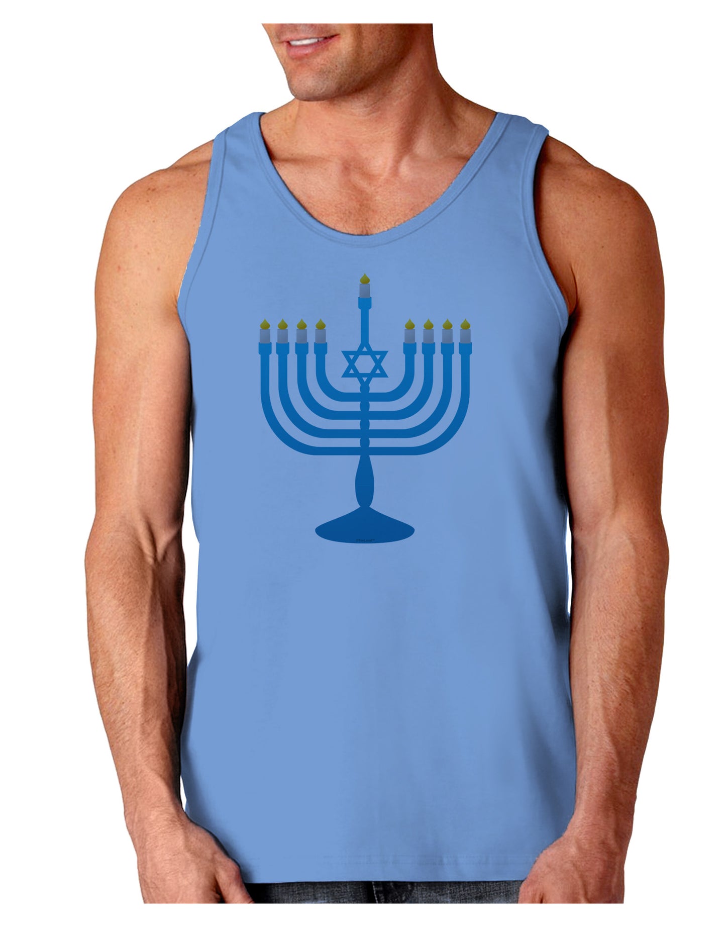 Hanukkah Menorah Loose Tank Top-Loose Tank Top-TooLoud-CarolinaBlue-Small-Davson Sales