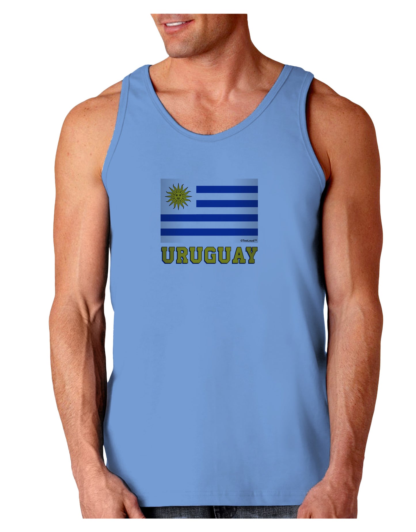 Uruguay Flag Loose Tank Top-Loose Tank Top-TooLoud-CarolinaBlue-Small-Davson Sales