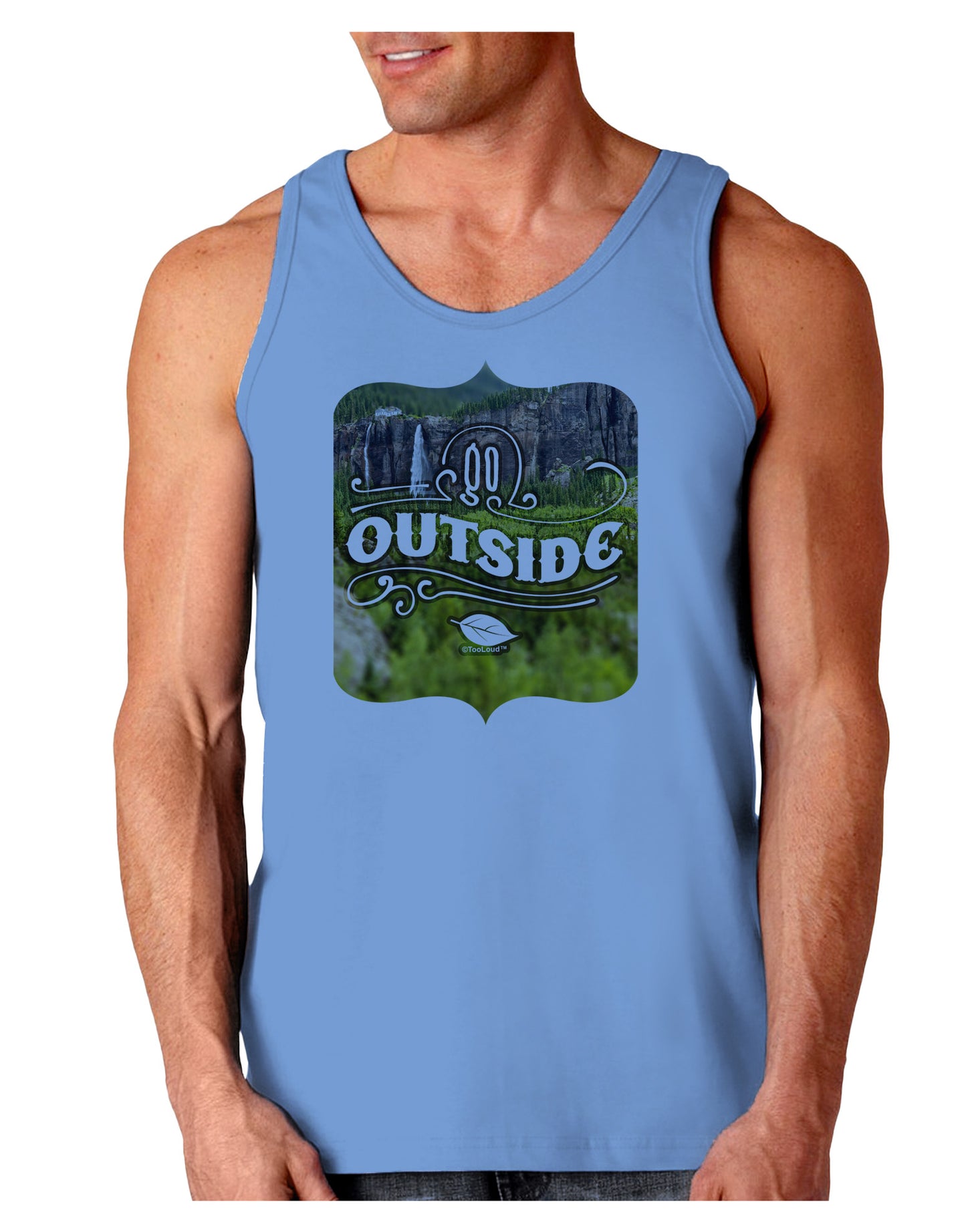 Go Outside - Beautiful Cliffs Loose Tank Top by-Loose Tank Top-TooLoud-CarolinaBlue-Small-Davson Sales