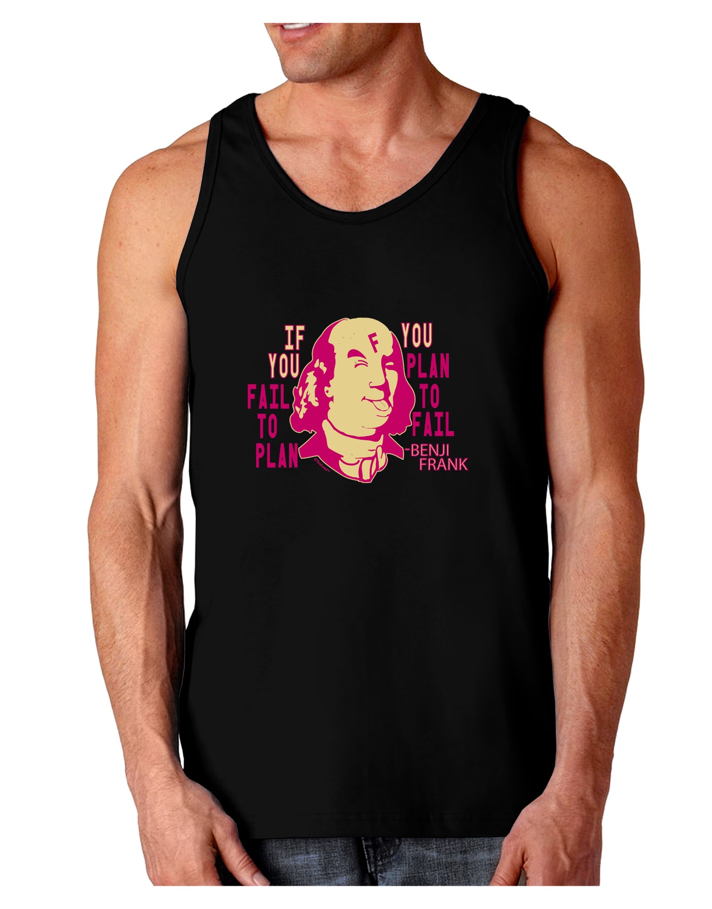 If you Fail to Plan, you Plan to Fail-Benjamin Franklin Loose Tank Top-Mens-LooseTanktops-TooLoud-Black-Small-Davson Sales