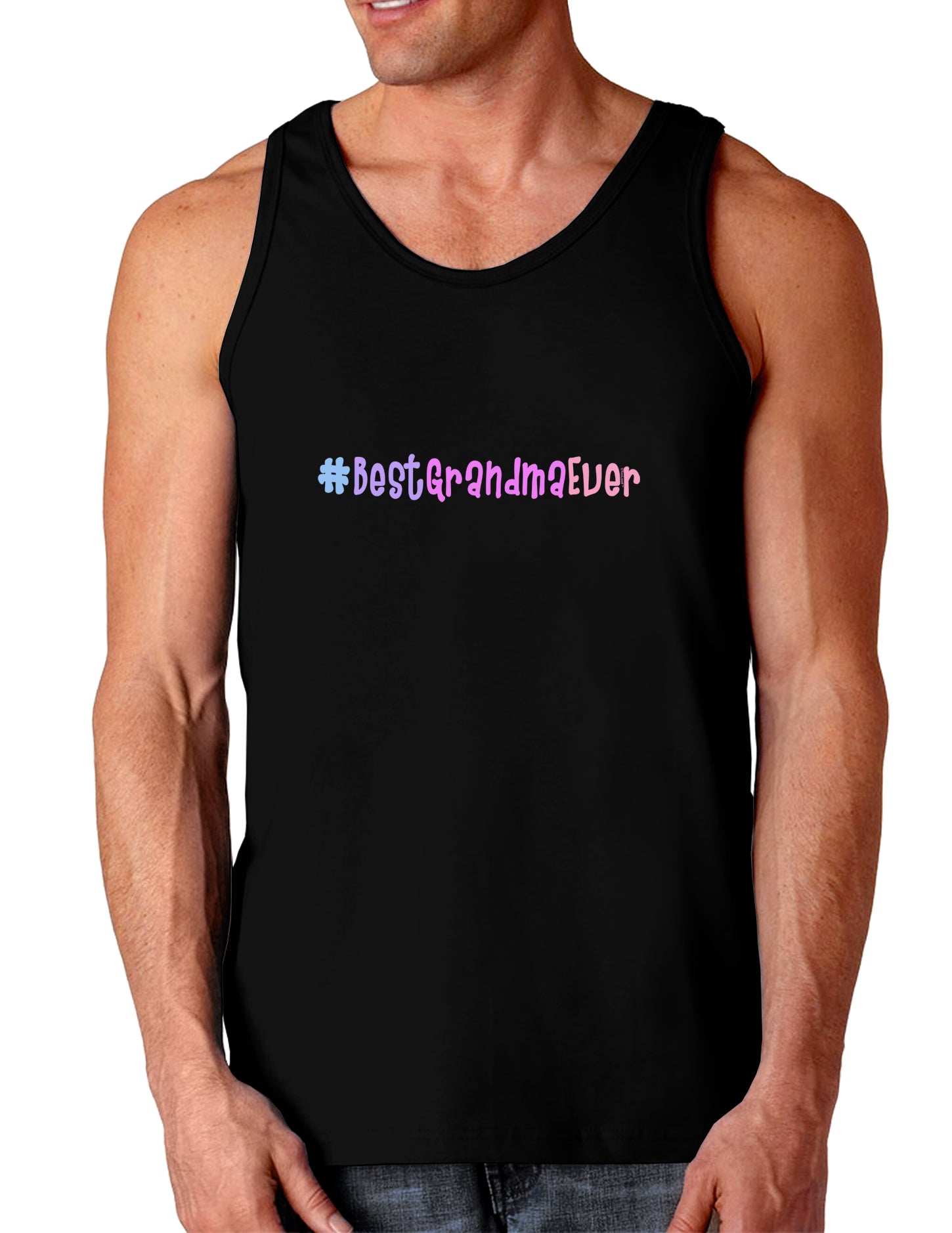 #BestGrandmaEver Dark Loose Tank Top-Mens Loose Tank Top-TooLoud-Black-Small-Davson Sales