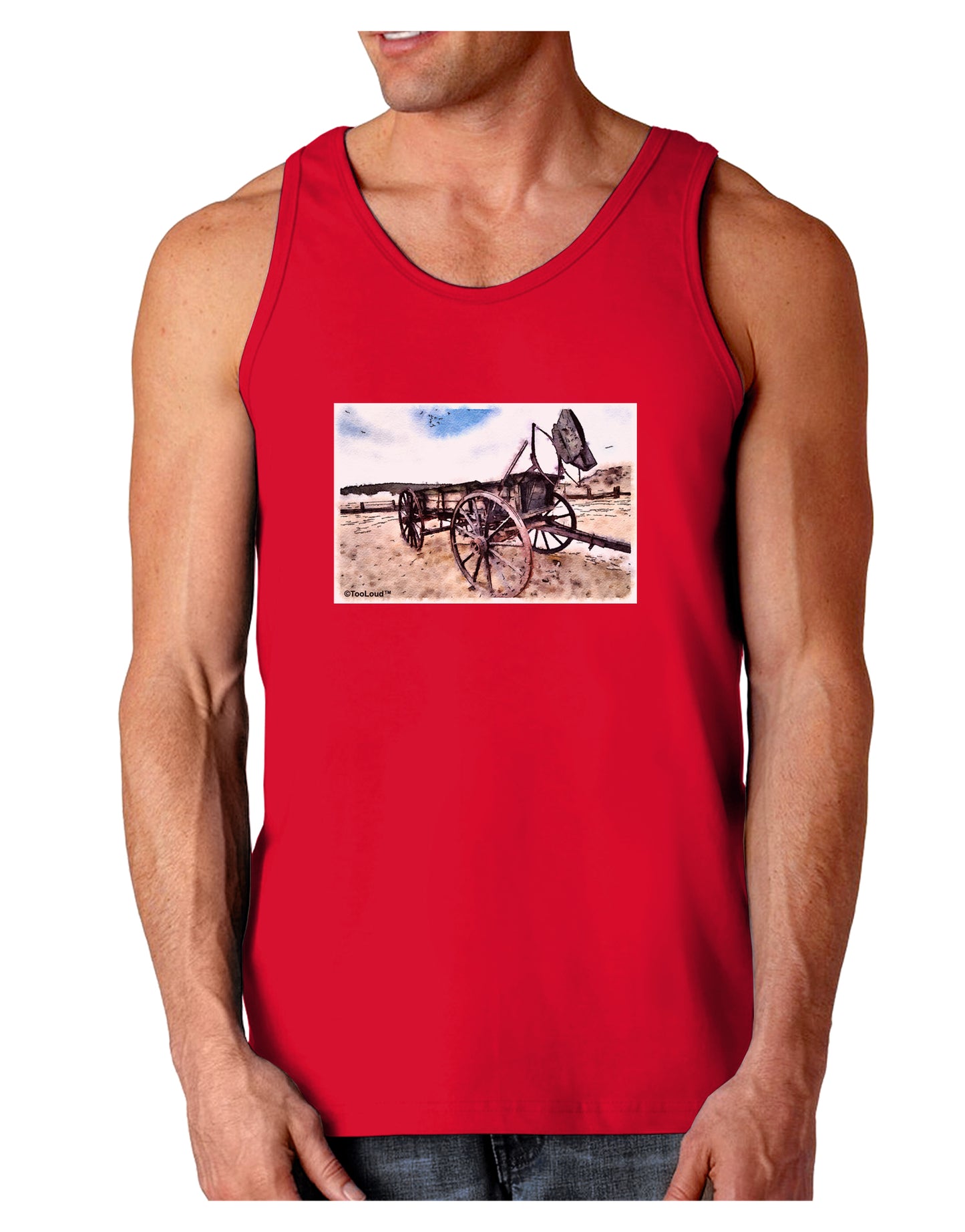 Antique Vehicle Dark Loose Tank Top-Mens Loose Tank Top-TooLoud-Red-Small-Davson Sales