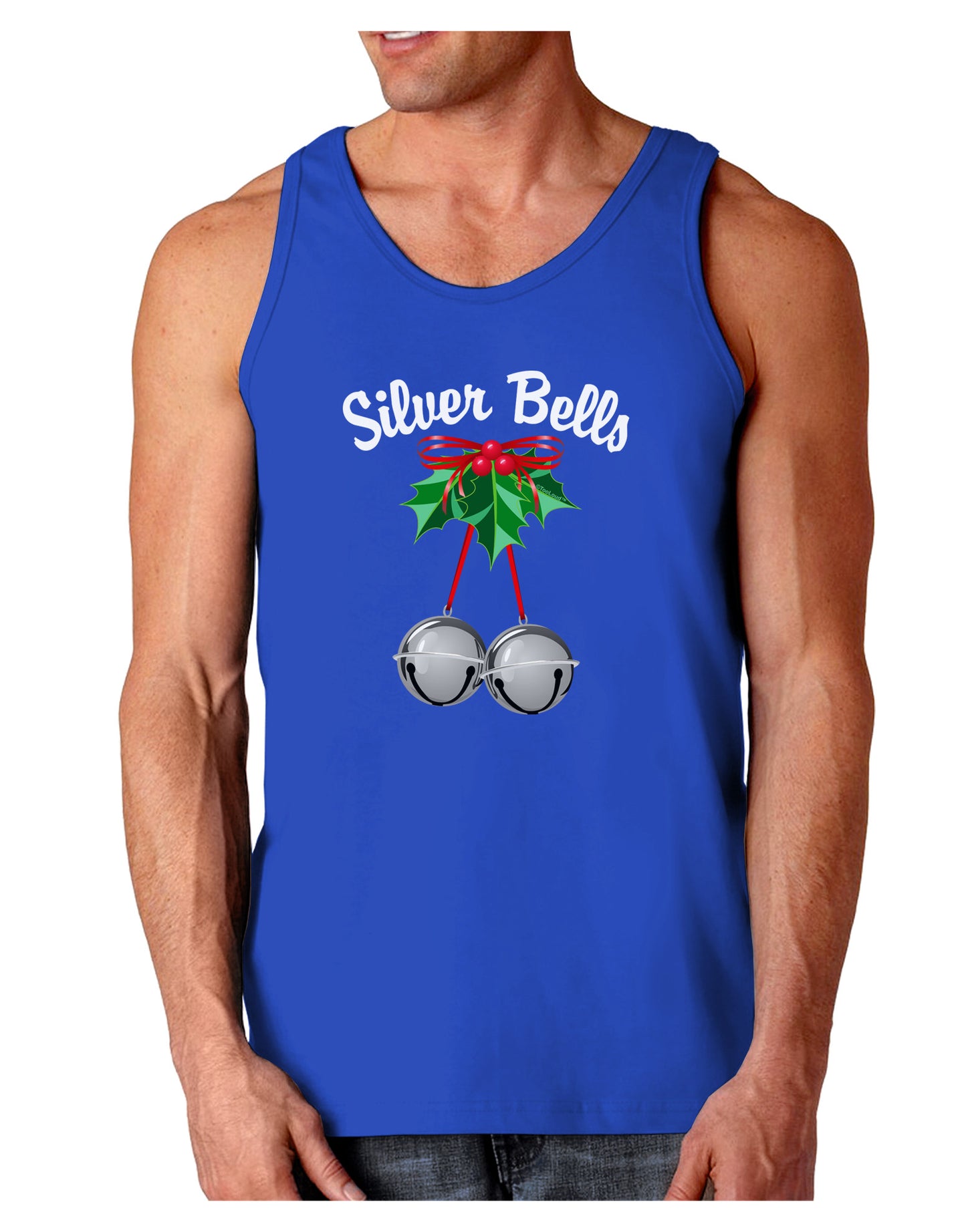 Silver Bells Dark Loose Tank Top by-Mens Loose Tank Top-TooLoud-Royal Blue-Small-Davson Sales