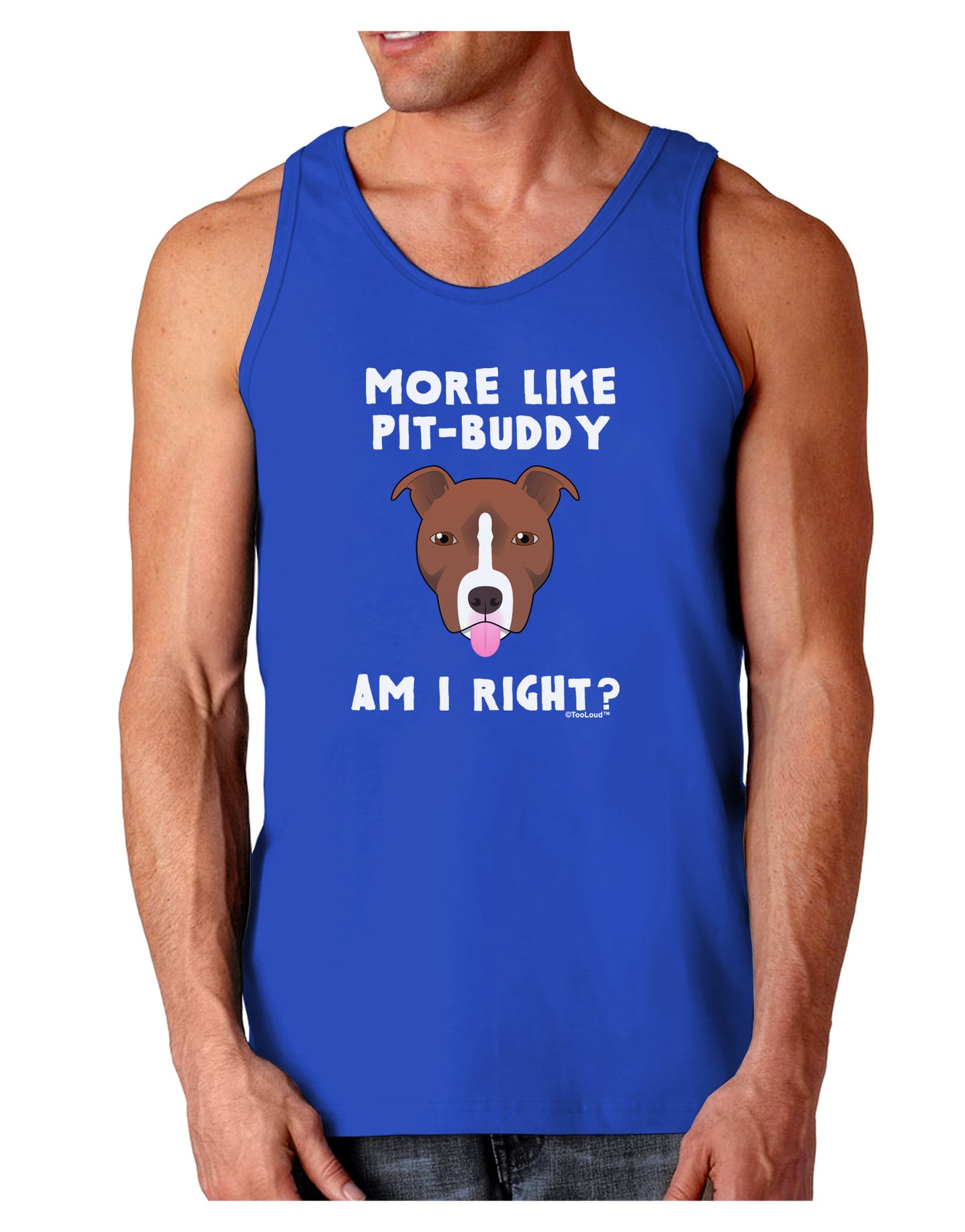 More Like Pit Buddy Dark Loose Tank Top-Mens Loose Tank Top-TooLoud-Royal Blue-Small-Davson Sales