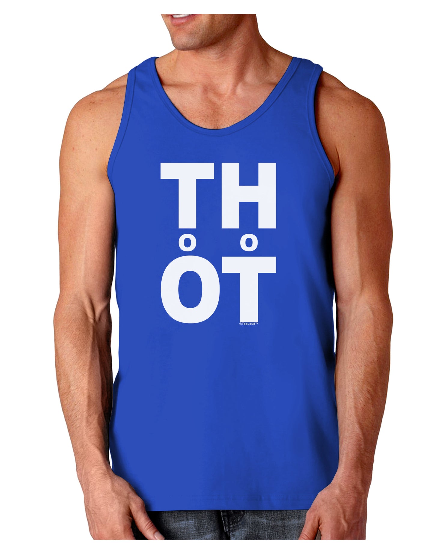 THOT Too Hot Dark Loose Tank Top-Mens Loose Tank Top-TooLoud-Royal Blue-Small-Davson Sales