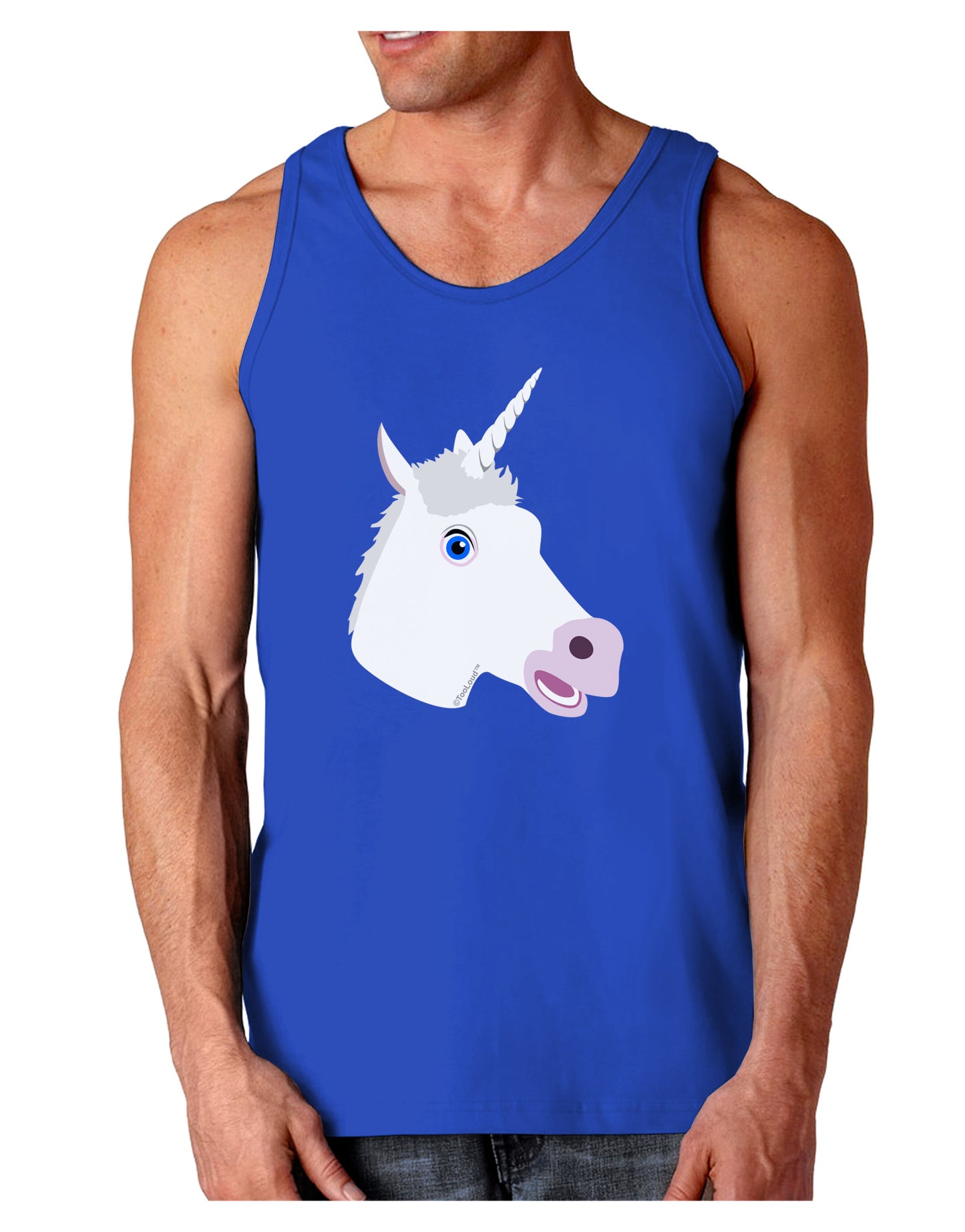 Fanciful Unicorn Dark Loose Tank Top-Mens Loose Tank Top-TooLoud-Royal Blue-Small-Davson Sales
