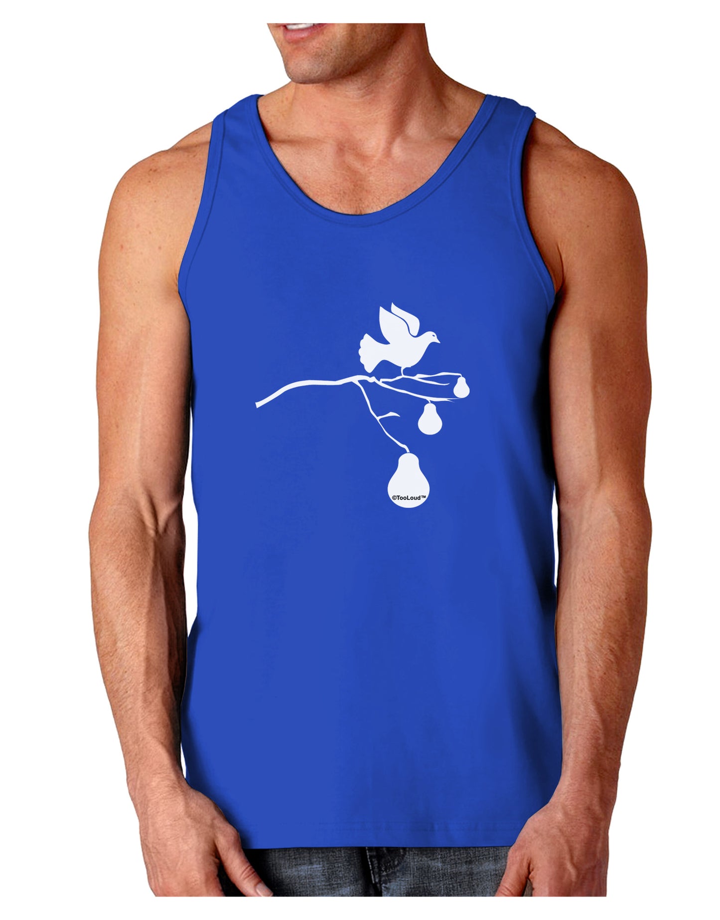 Partridge In A Pear Tree Dark Loose Tank Top-Mens Loose Tank Top-TooLoud-Royal Blue-Small-Davson Sales