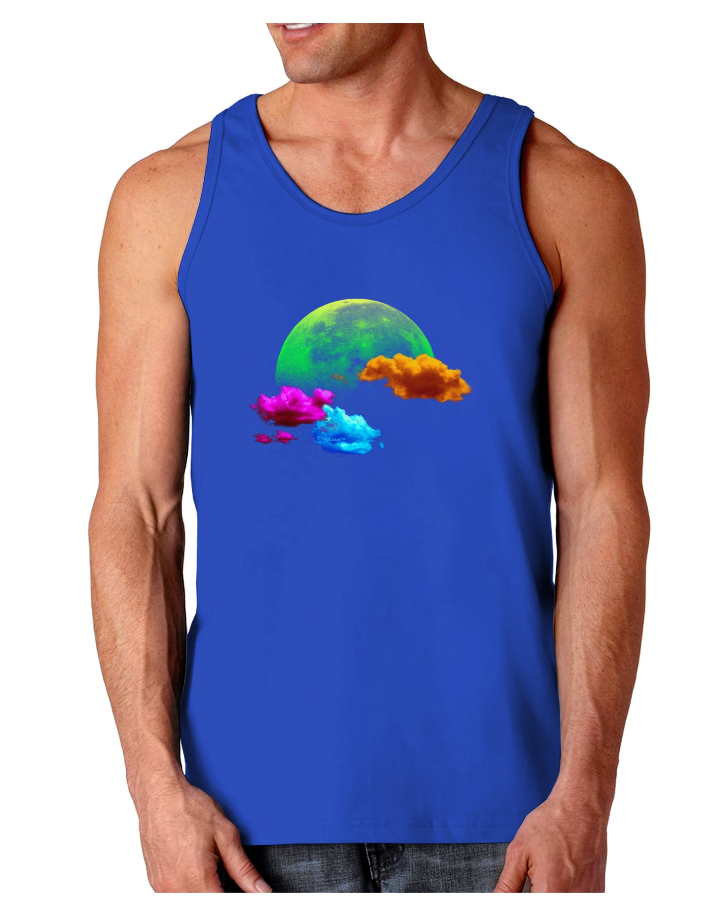 Moon Dream Hallucination Dark Loose Tank Top-Mens Loose Tank Top-TooLoud-Royal Blue-Small-Davson Sales