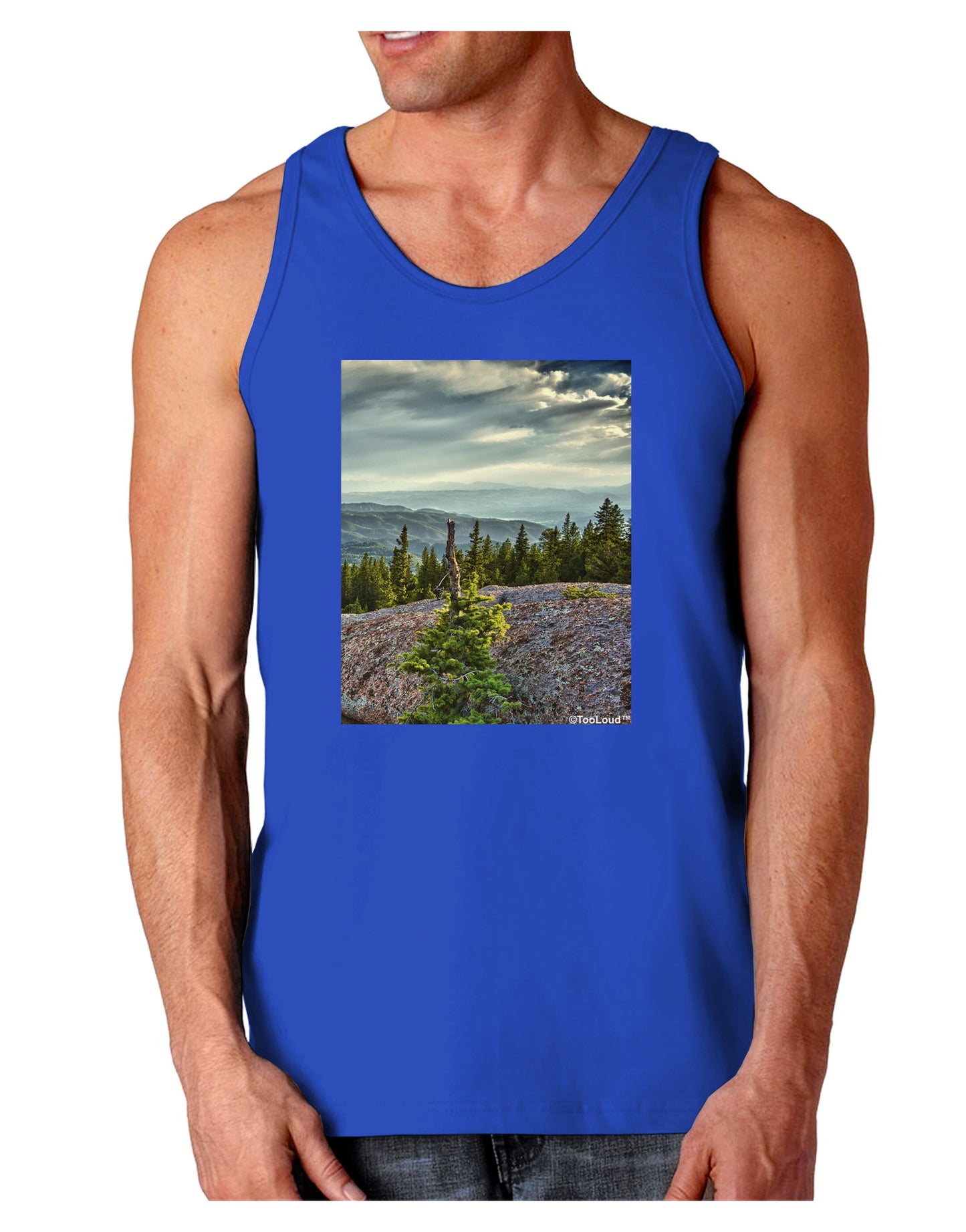 Nature Photography - Pine Kingdom Dark Loose Tank Top by-Mens Loose Tank Top-TooLoud-Royal Blue-Small-Davson Sales