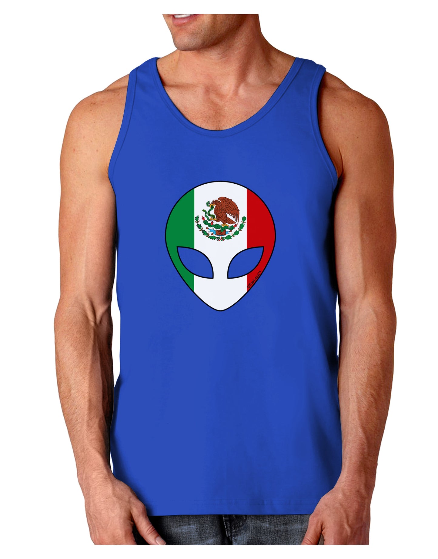 Mexican Flag Extraterrestrial Dark Loose Tank Top-Mens Loose Tank Top-TooLoud-Royal Blue-Small-Davson Sales