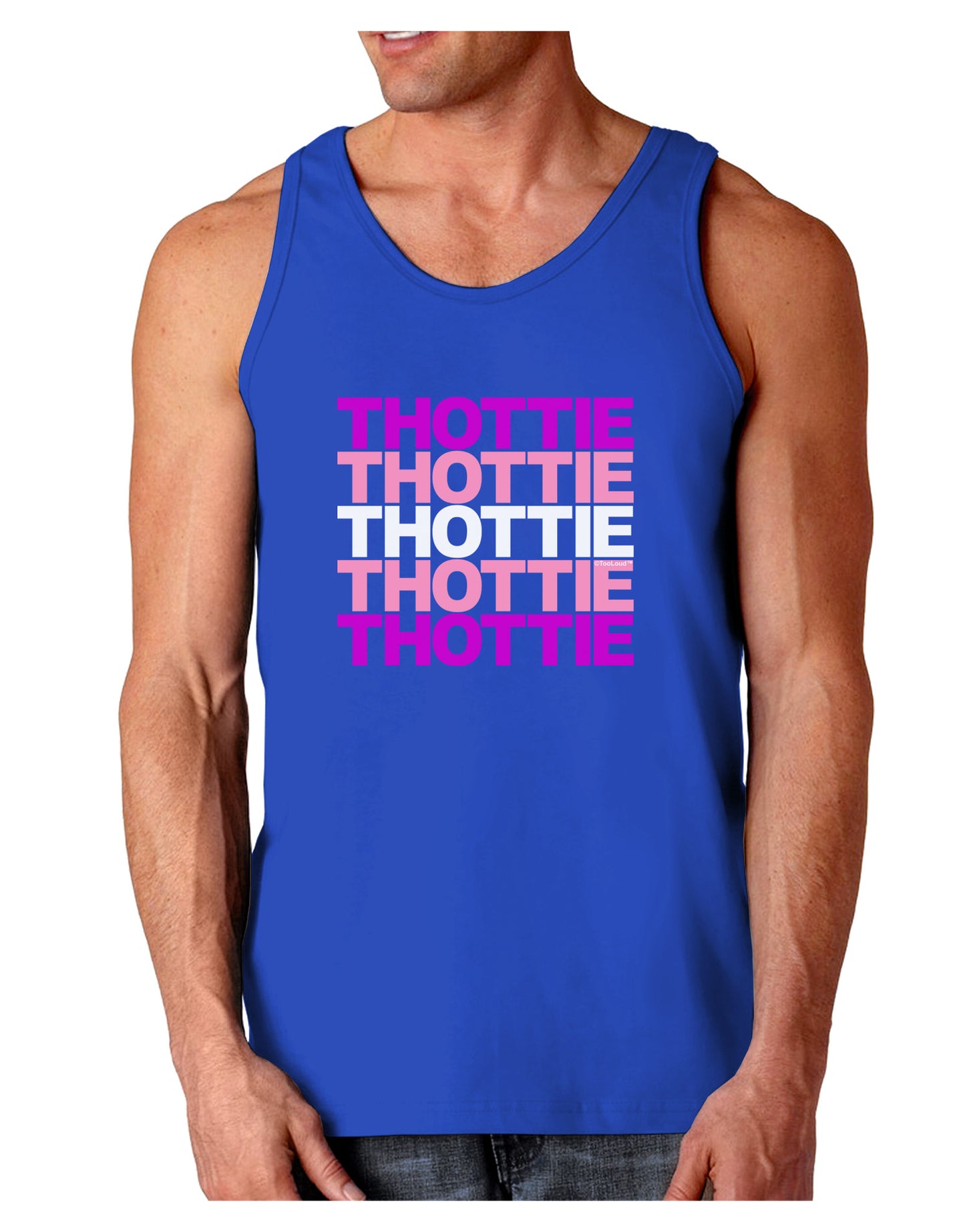 THOTTIE Dark Loose Tank Top-Mens Loose Tank Top-TooLoud-Royal Blue-Small-Davson Sales