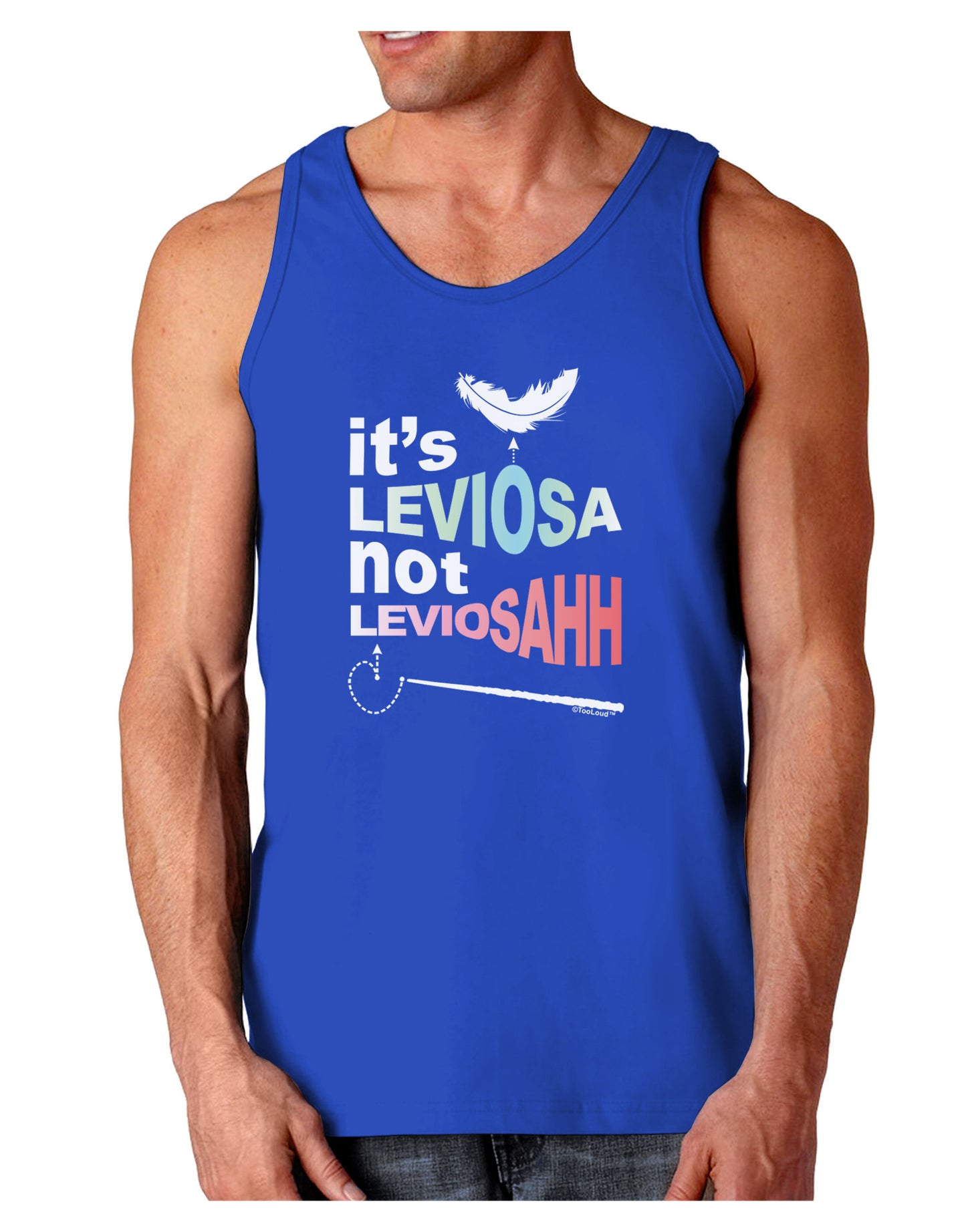 It's LeviOsa not LeviosAHH Dark Loose Tank Top-Mens Loose Tank Top-TooLoud-Royal Blue-Small-Davson Sales