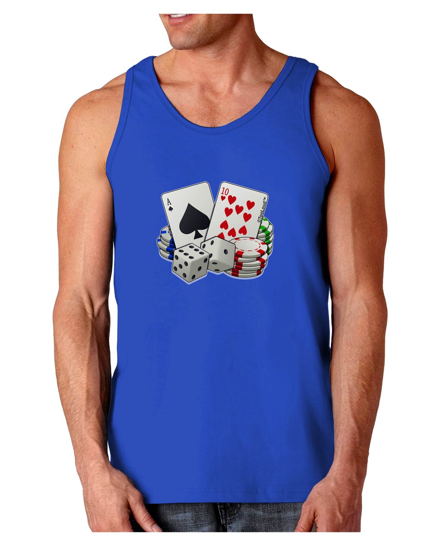 Gambling Weapons Dark Loose Tank Top-Mens Loose Tank Top-TooLoud-Royal Blue-Small-Davson Sales